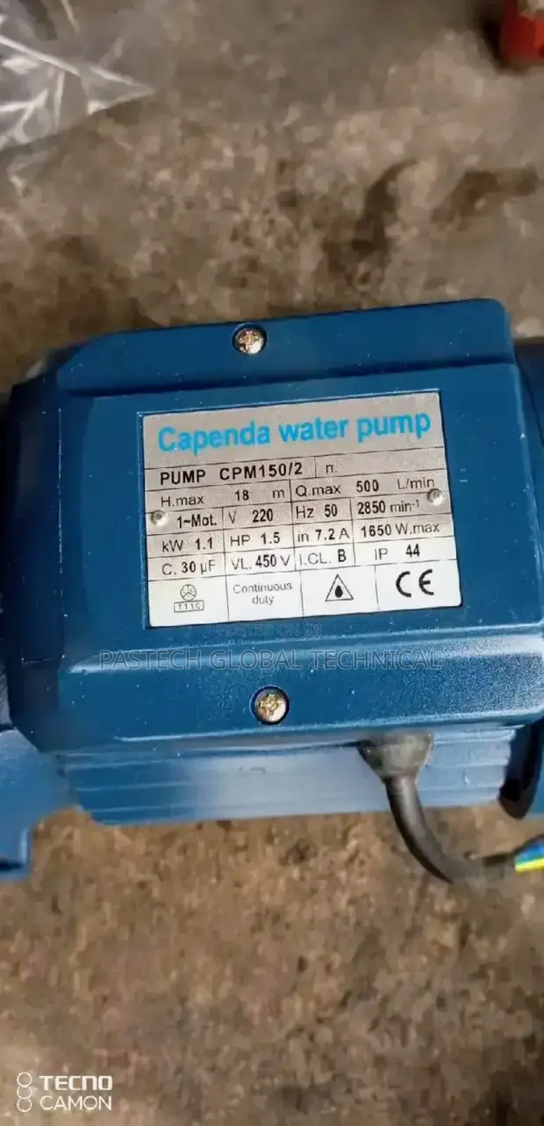 1.5hp Capenda Surface Water Pump