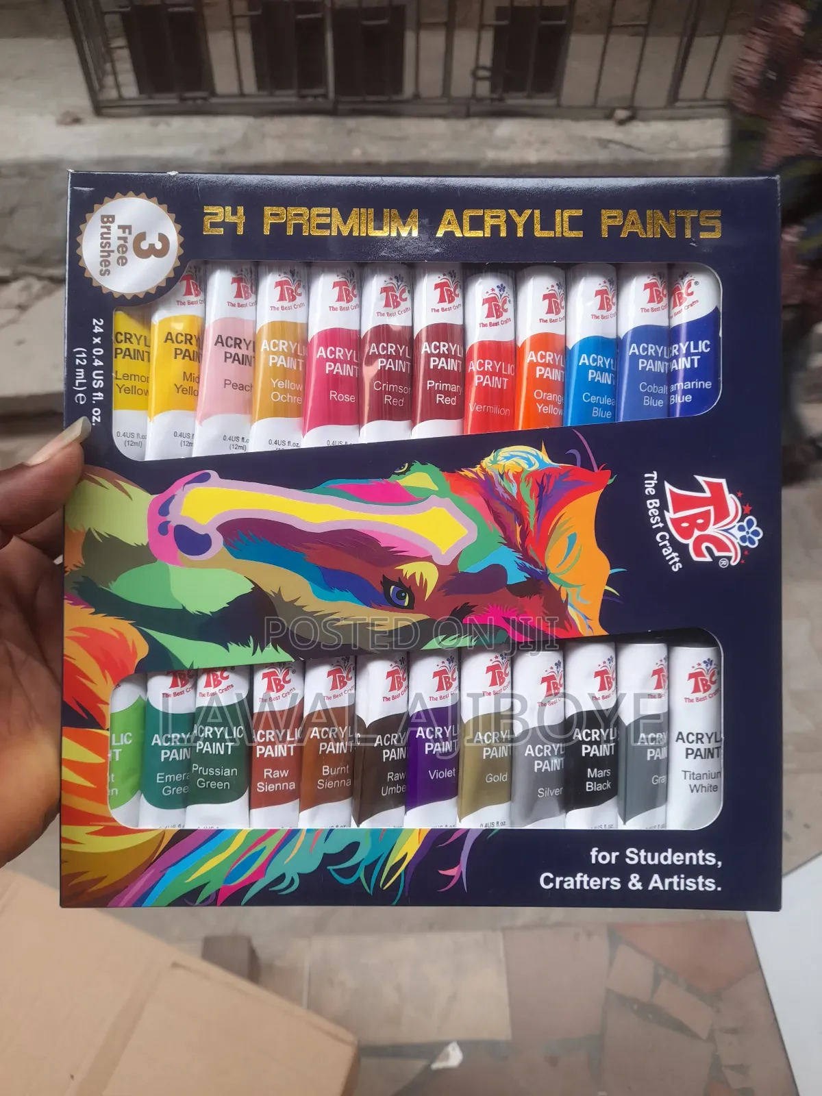 24 Premium Acrylic Paints Vibrant Color Rich Pigment Quick