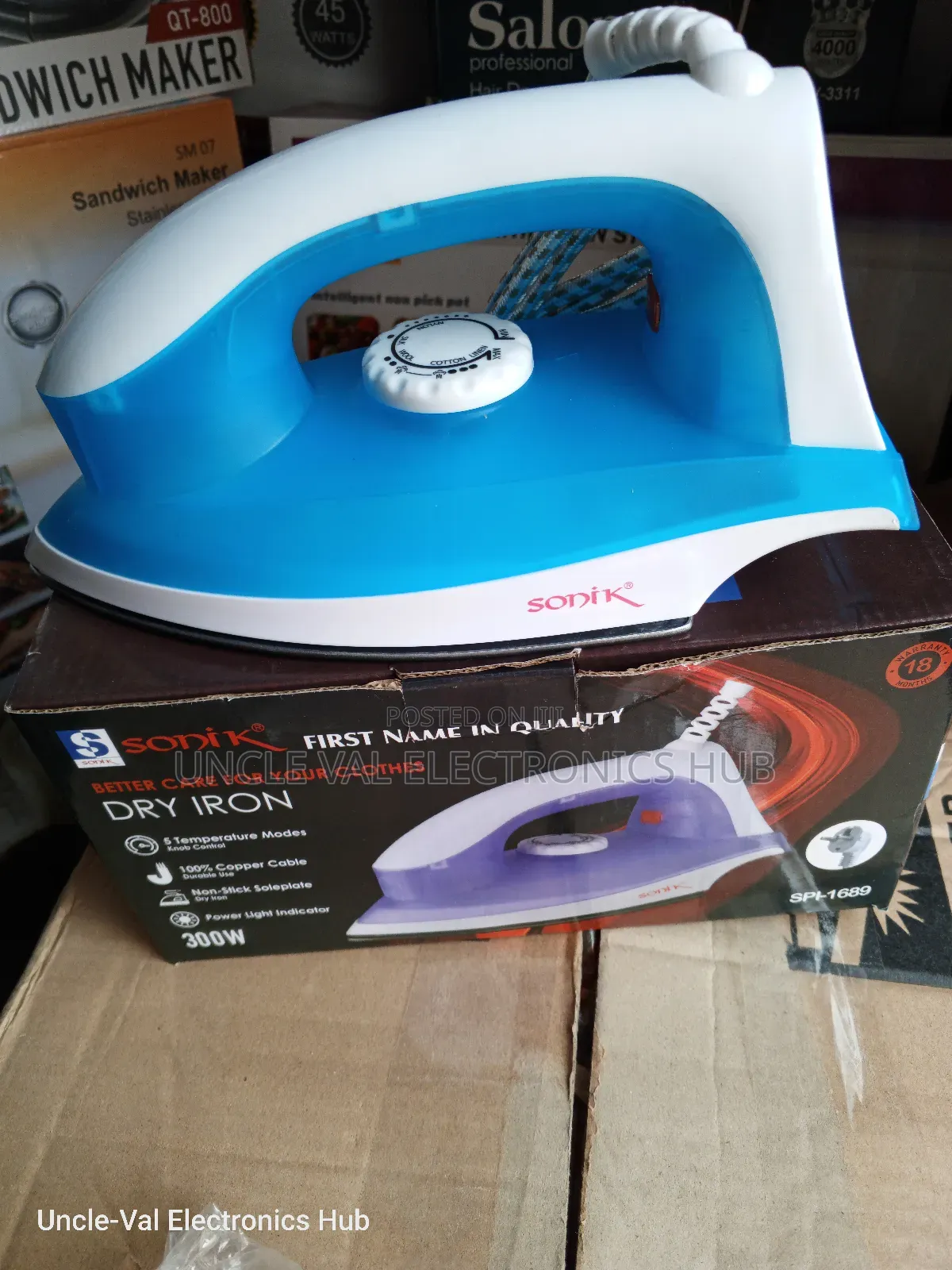 Sonik 250W Inverter Dry Pressing Iron