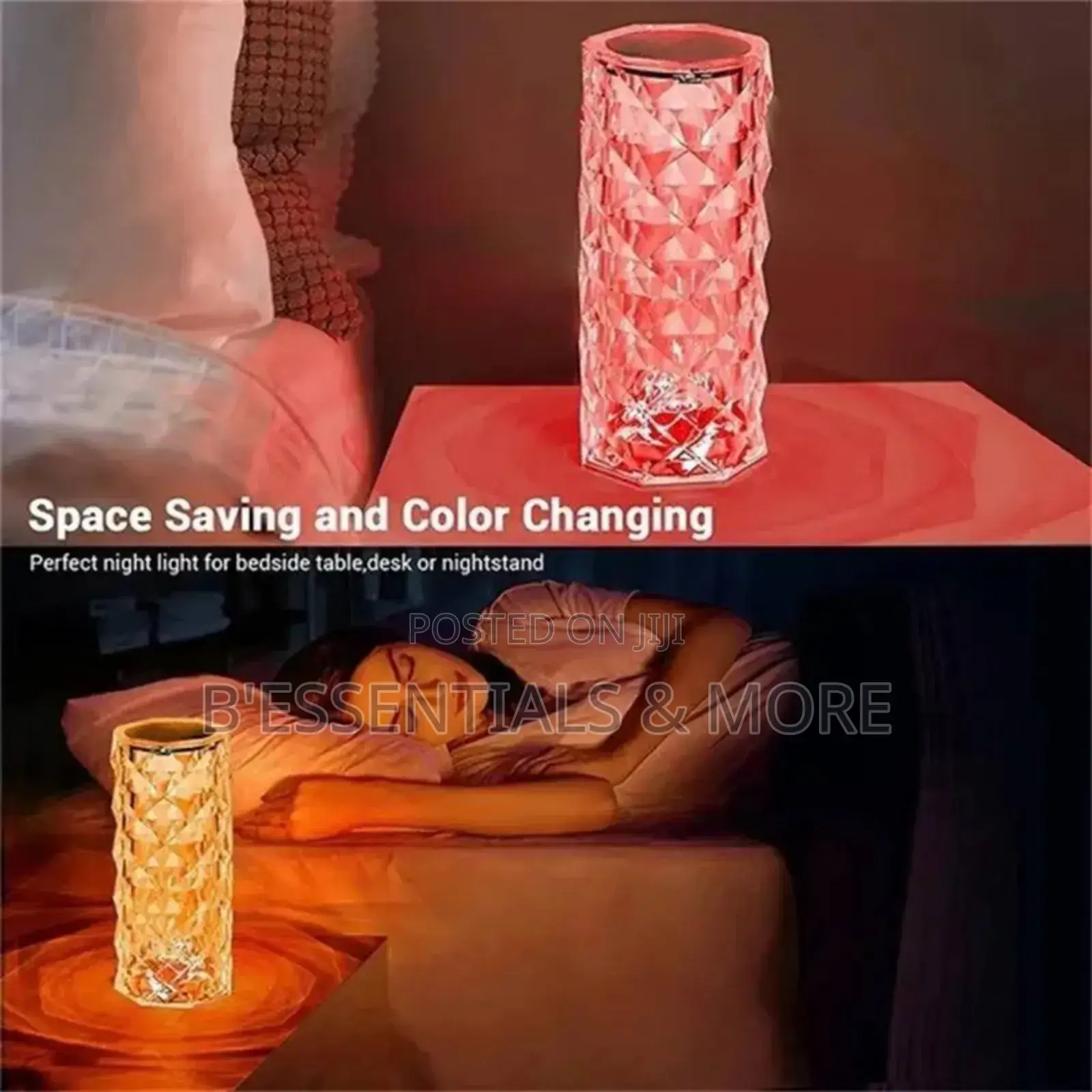 LED Crystal Table Lamp Touch Control Desk Lamp