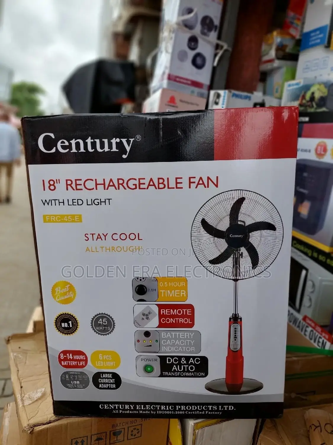 Century Rechargeable Fan 12v 7h Battery