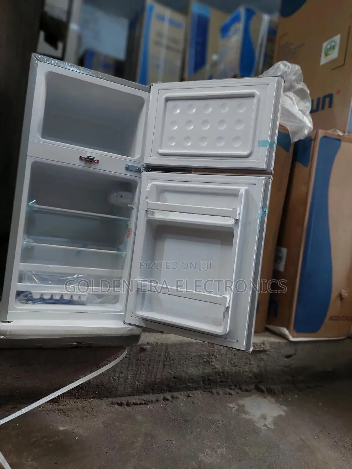Skyrun Double Door Table Top Fridge