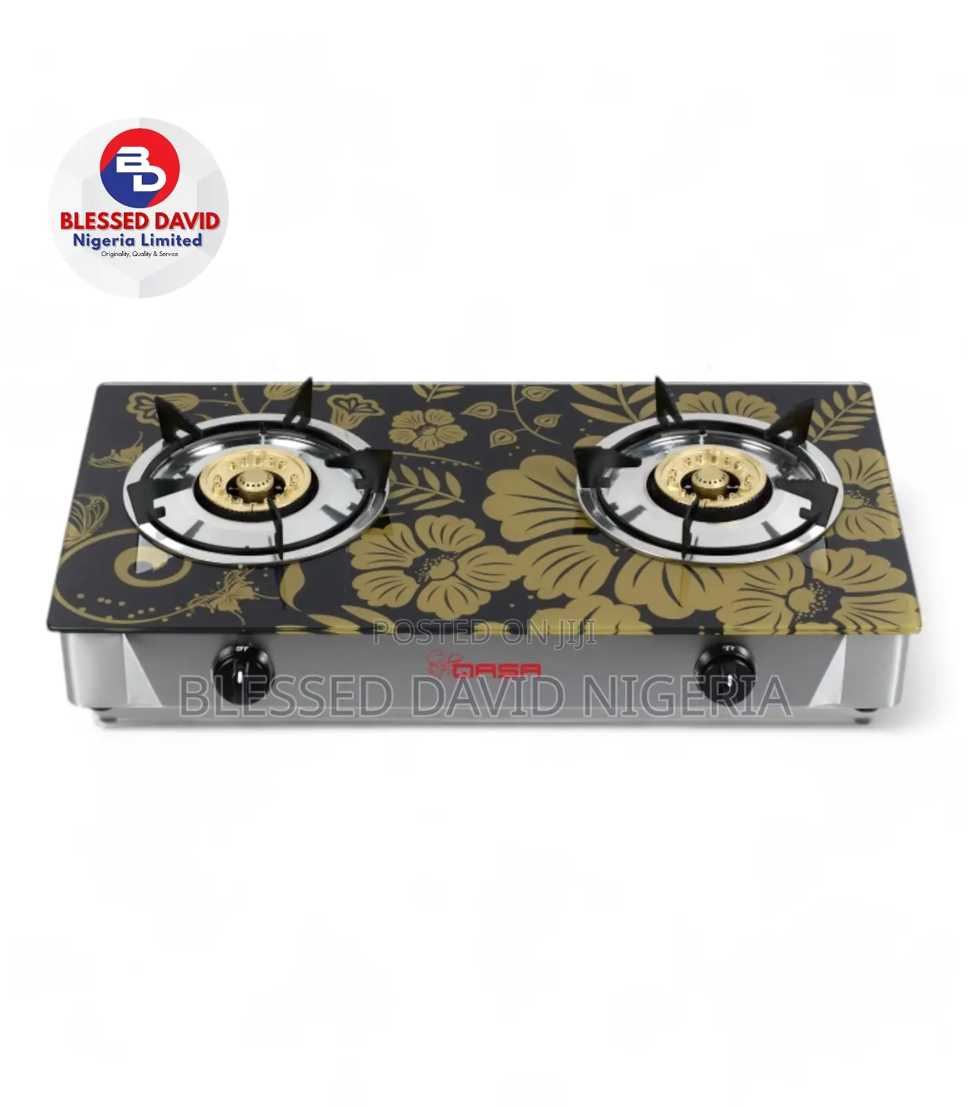 QASA Dual Burner Table Gas Cooker - QGC-2BG Flora