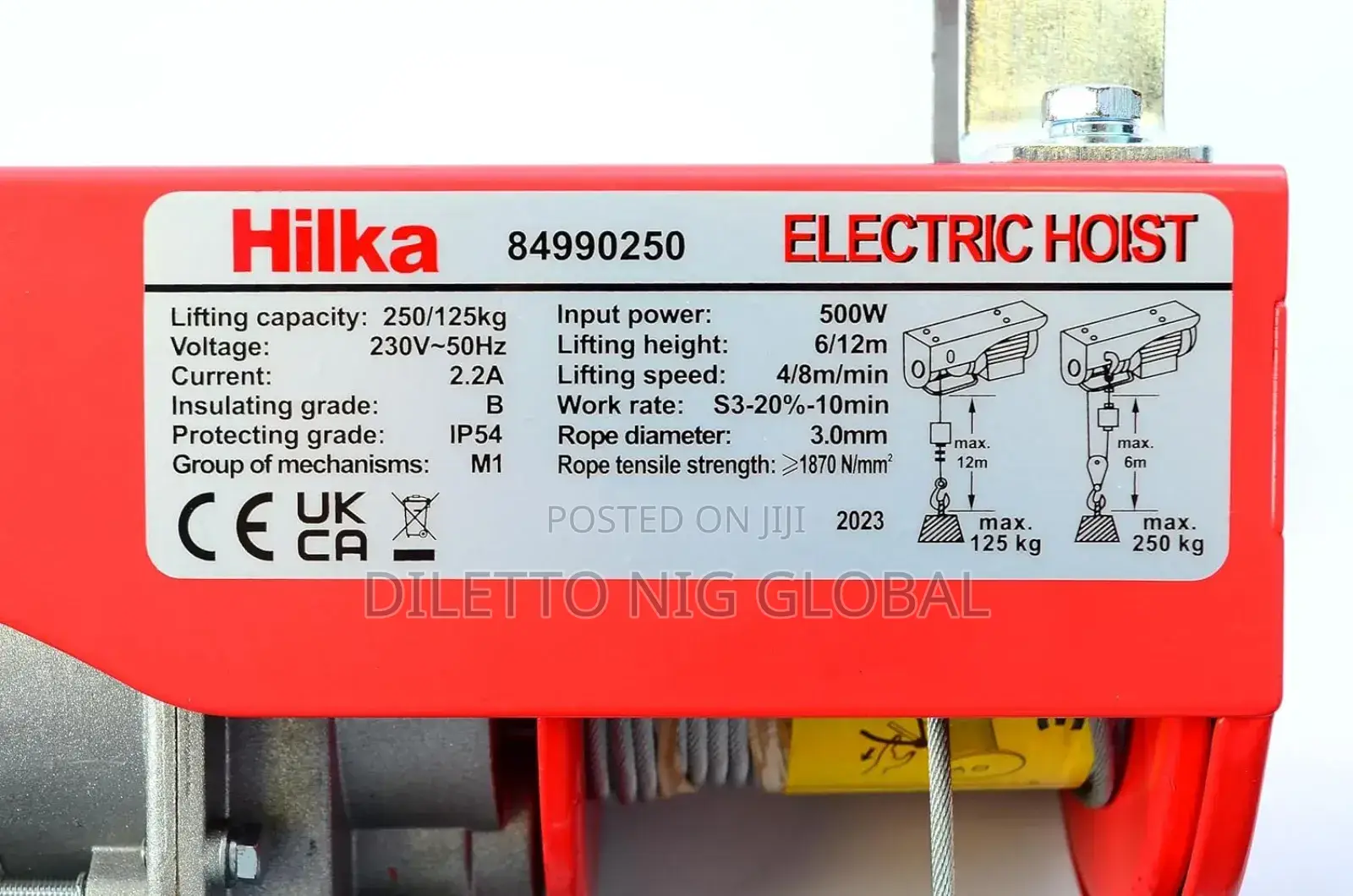 Electric Hoist, 250 Kg