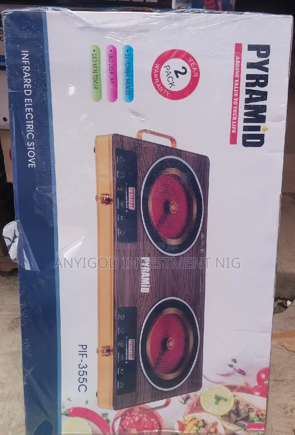 Pyramid Inferred Double Burner Electric Cooker 4000watts