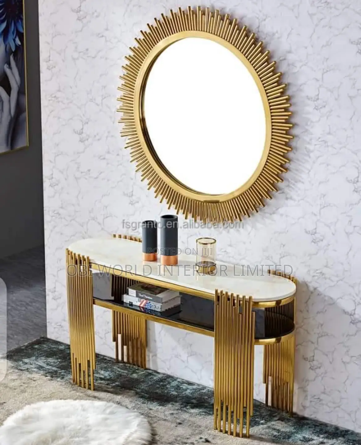 Console Table and Wall Mirror