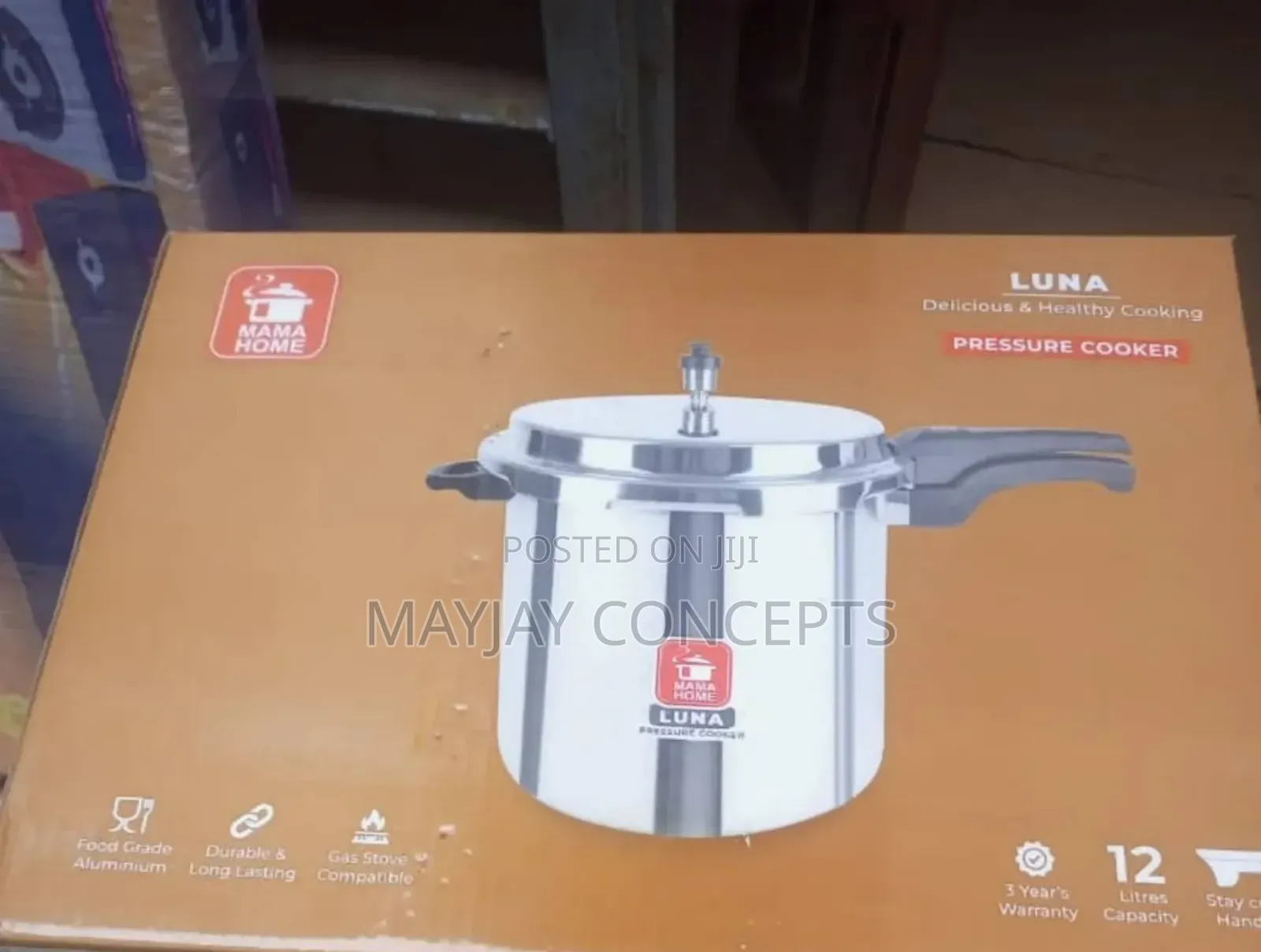 LUNA 12litres Large Capacity Pressure Pot and Cooker