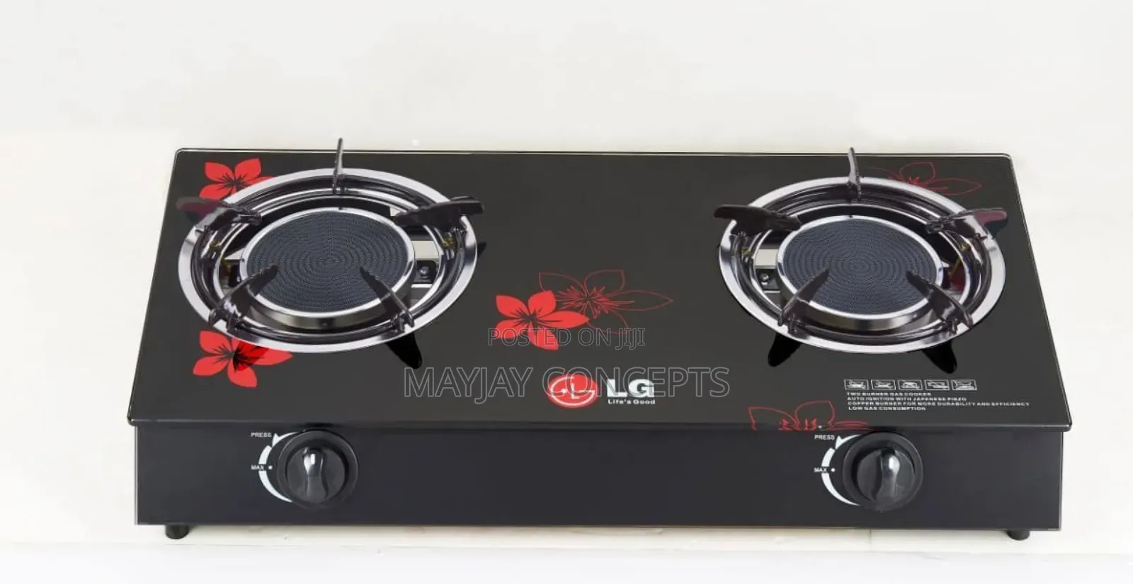 LG Infrared Thick Glass Table Gas Cooker-No Flame,No Smoke