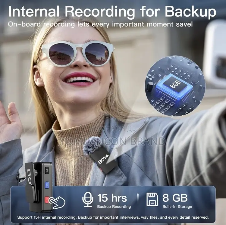 BOYAMIC All-in-One Wireless Microphone Onboard Recording