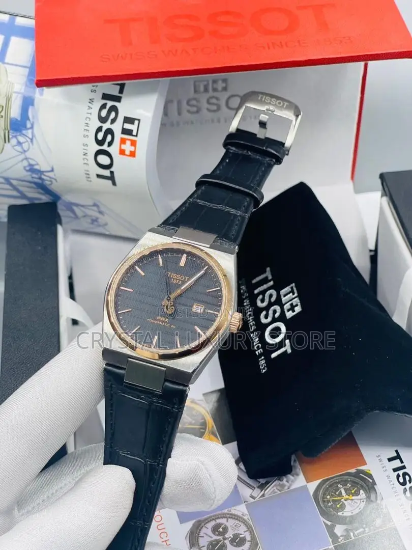 Tissot Quality Luxury Genuine Leather Strap Men Wristwatch