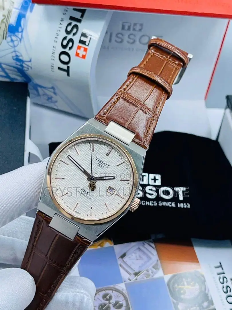 Tissot Quality Luxury Genuine Leather Strap Men Wristwatch
