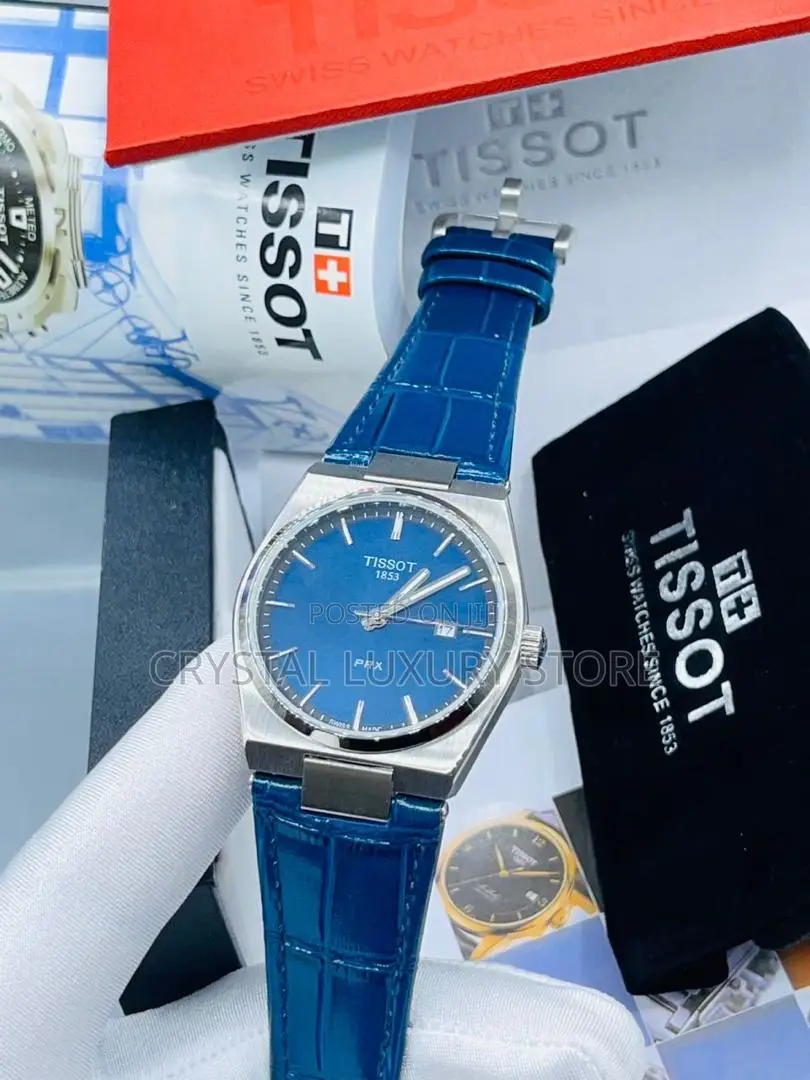 Tissot Quality Luxury Genuine Leather Strap Men Wristwatch