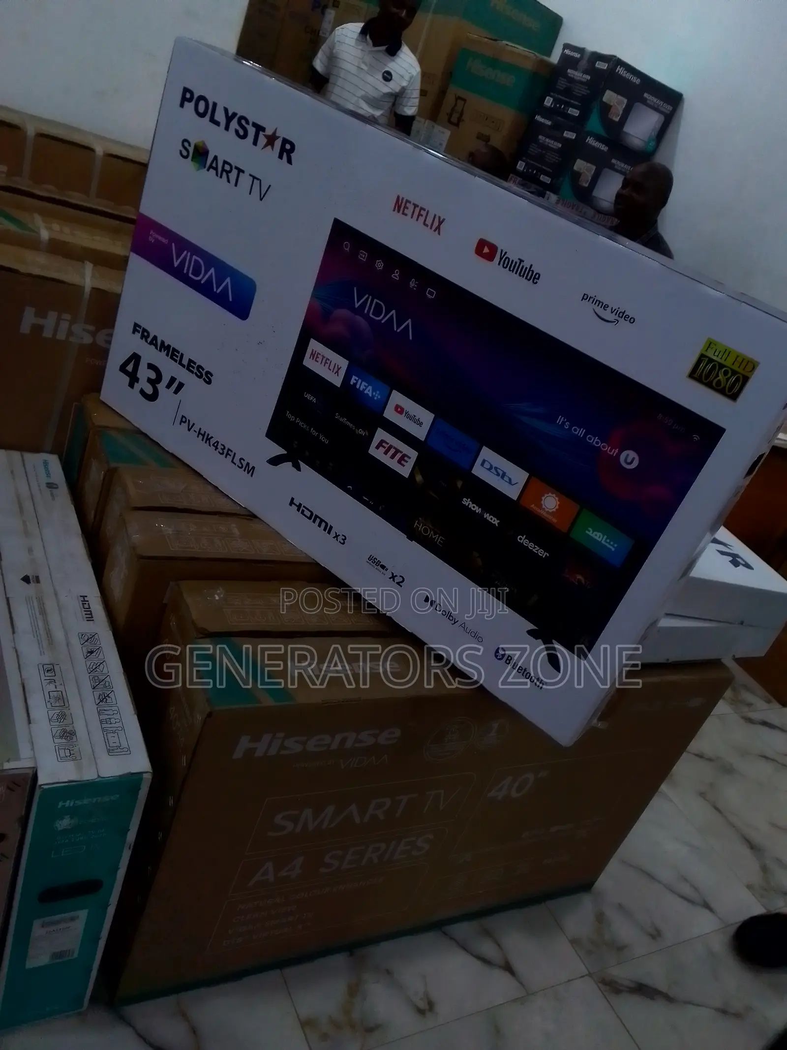 Reliable 43-Inch Polystar Uhd Vidaa Smart TV