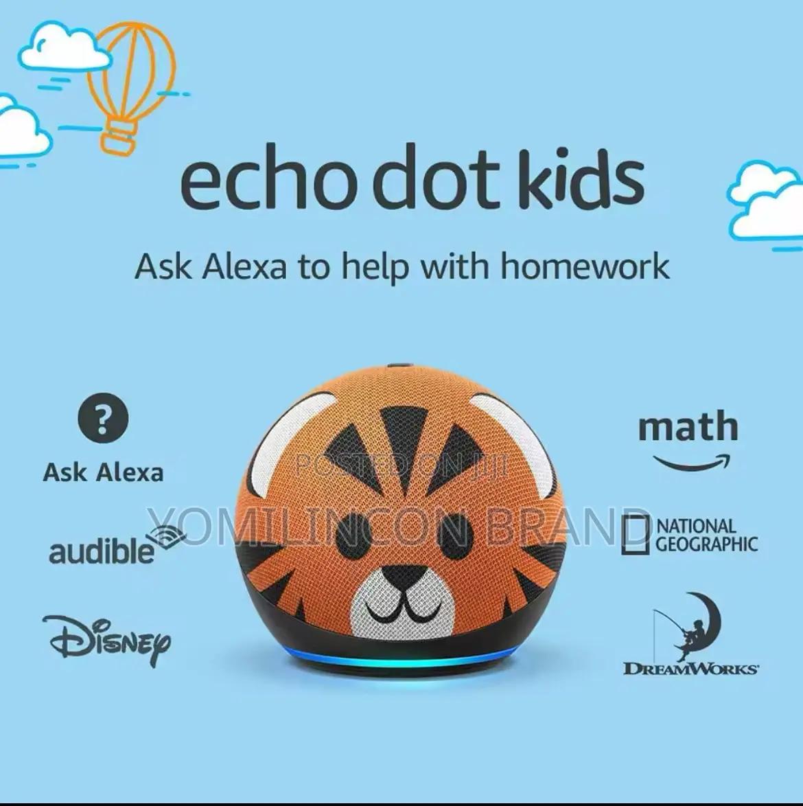 New Echo Dot (4th Gen) Kids Smart Speaker - Tiger