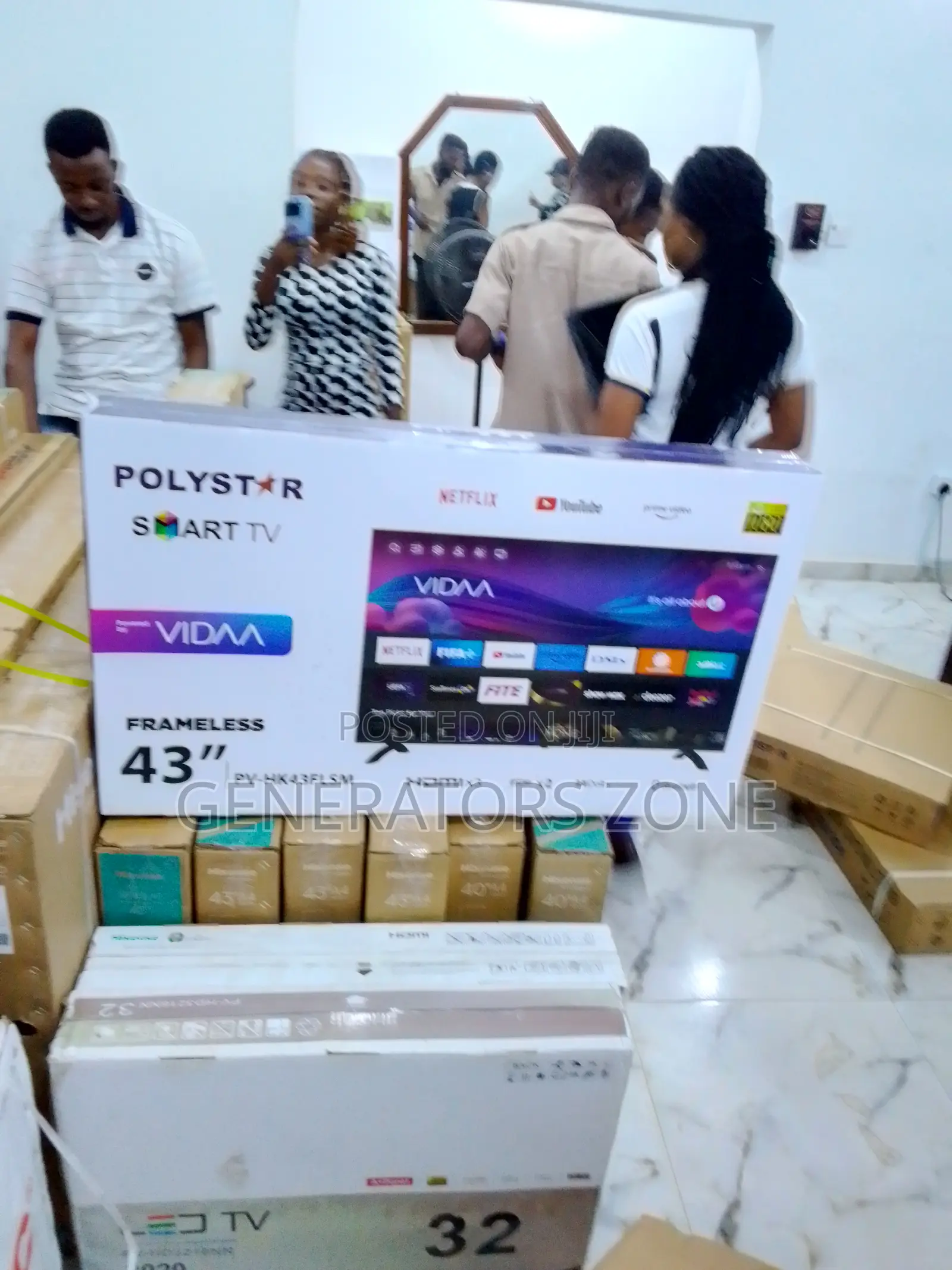 Polystar Vidaa 43 Inch Smart Tv(Youtube+Netflix)