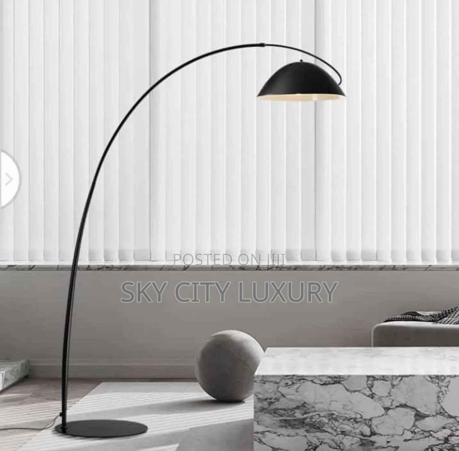 Black Swivel Dome Floor Lamp Light