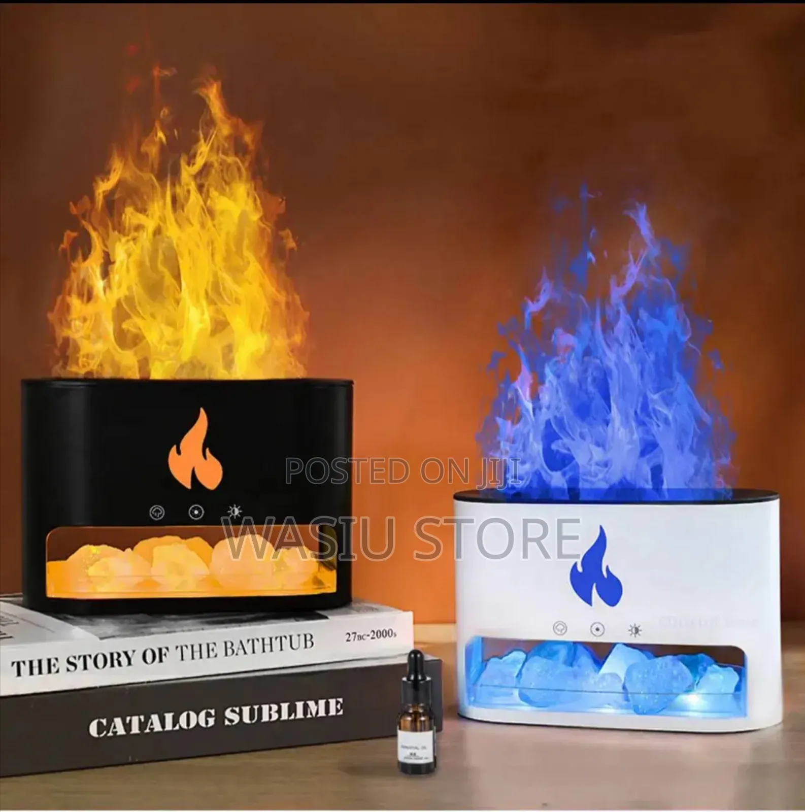 Flame Lamp Aromatherapy Diffuser With Essential Oil