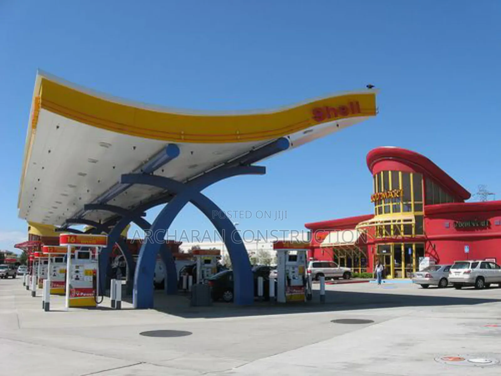 Fuel Station Design Complete Architectural Drawing