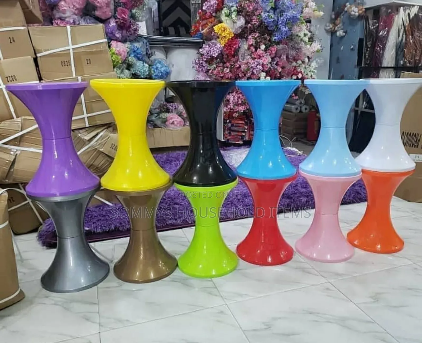Honey Side Stackable Plastic Stool