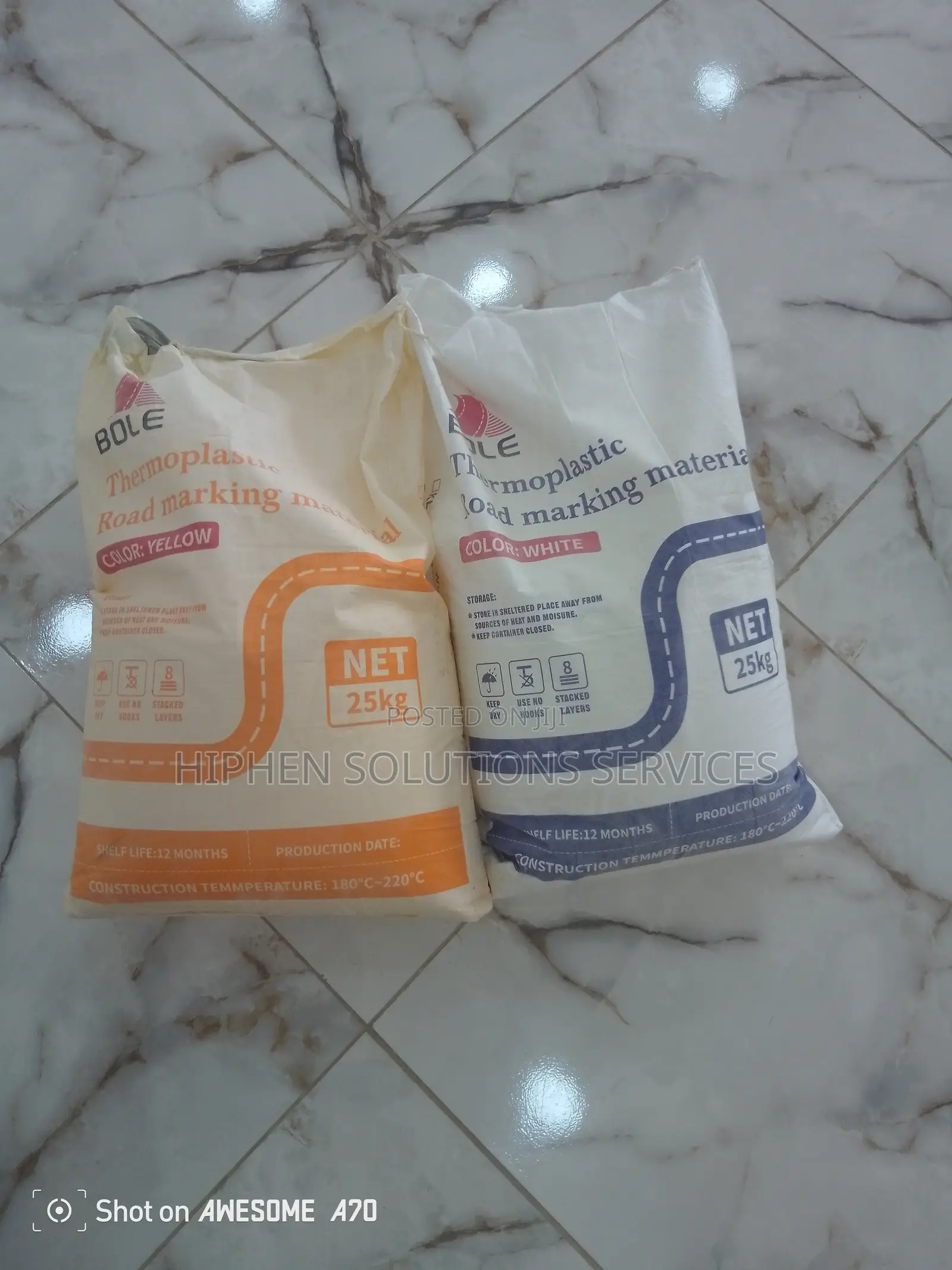 White and Yellow 25kg Road Thermoplastic Marking Paint