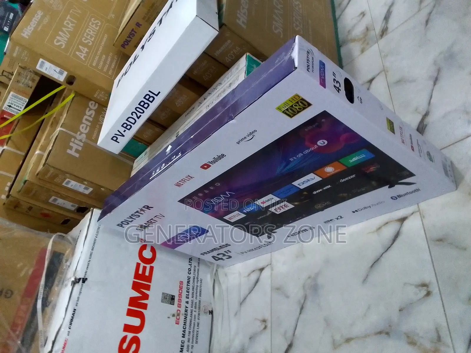 Dol by Audio+Vidaa Polystar 43" Smart TV