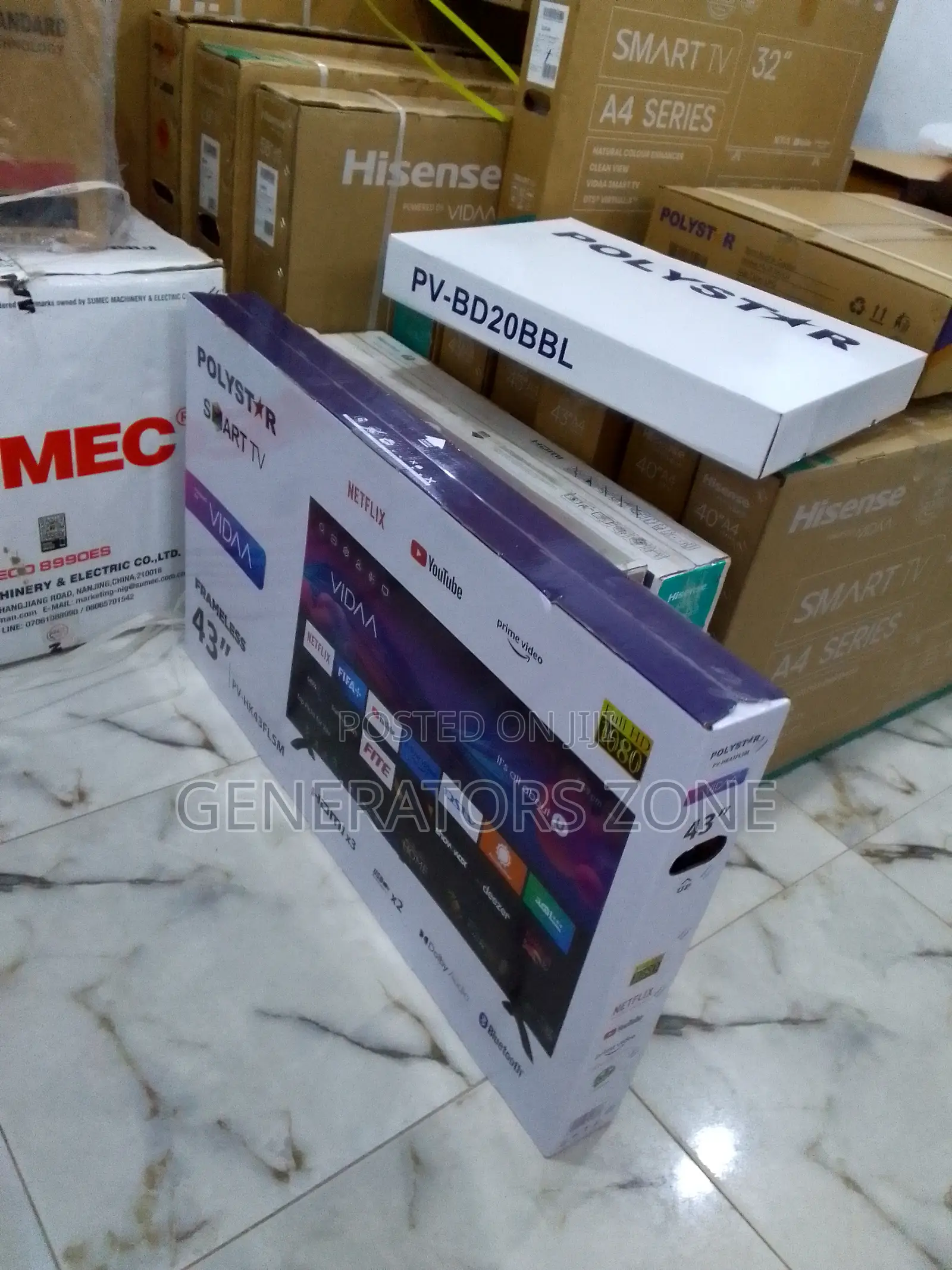 Dol by Audio+Vidaa Polystar 43" Smart TV