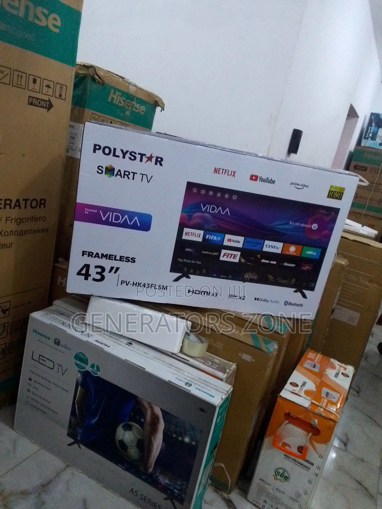 Currently Best Polystar 43" Smart Tv{Pv-Hk43flsm
