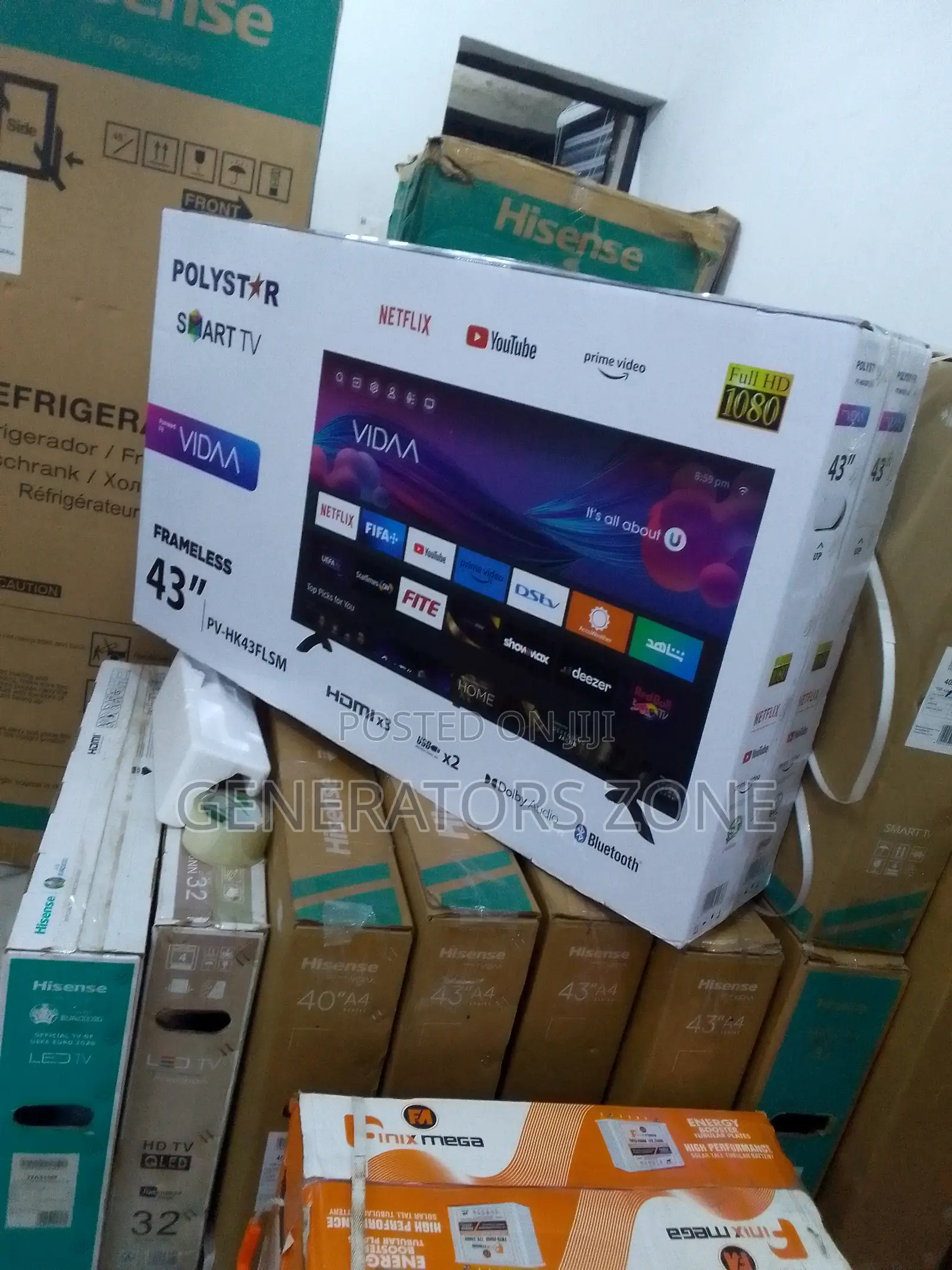 Currently Best Polystar 43" Smart Tv{Pv-Hk43flsm