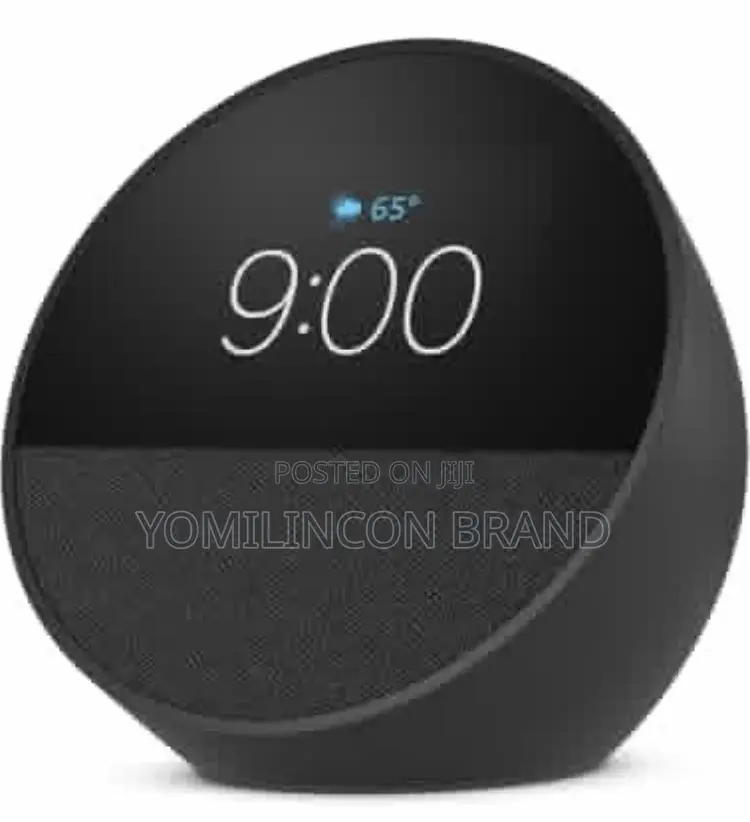 Echo Spot, Smart Alarm Clock, Vibrant Sound + Alexa, Black