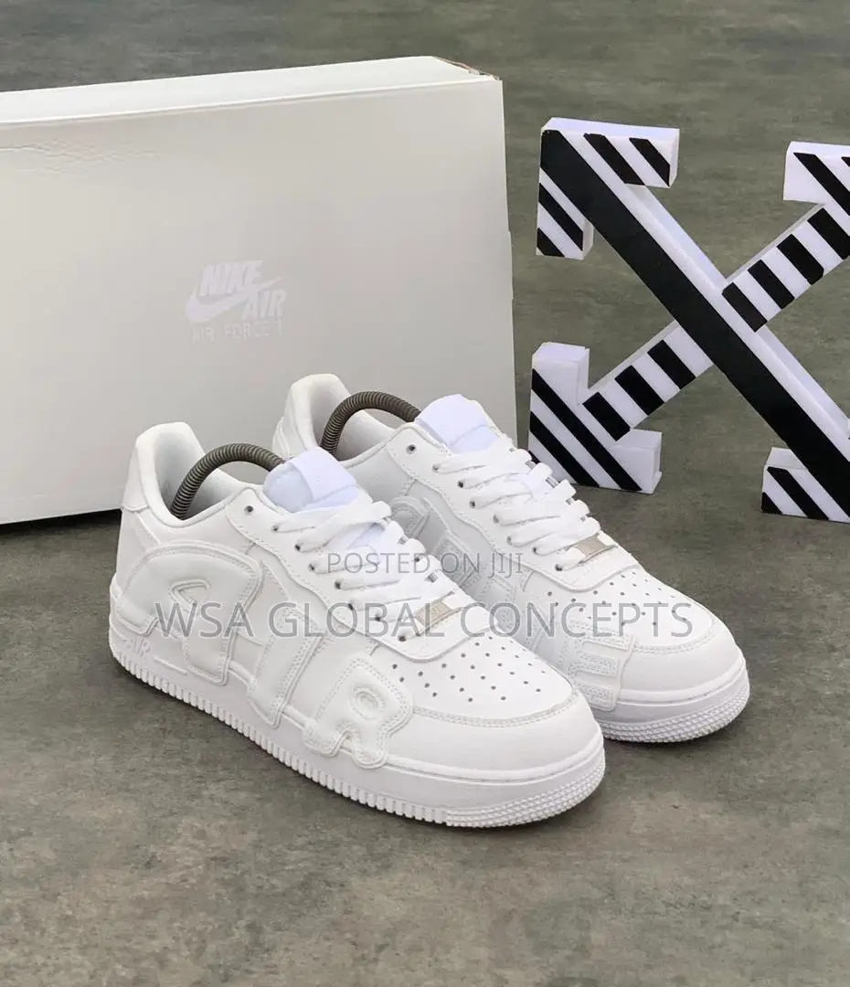 Cactus Plant Flea X Nike Air Force 1 Triple White Sneakers