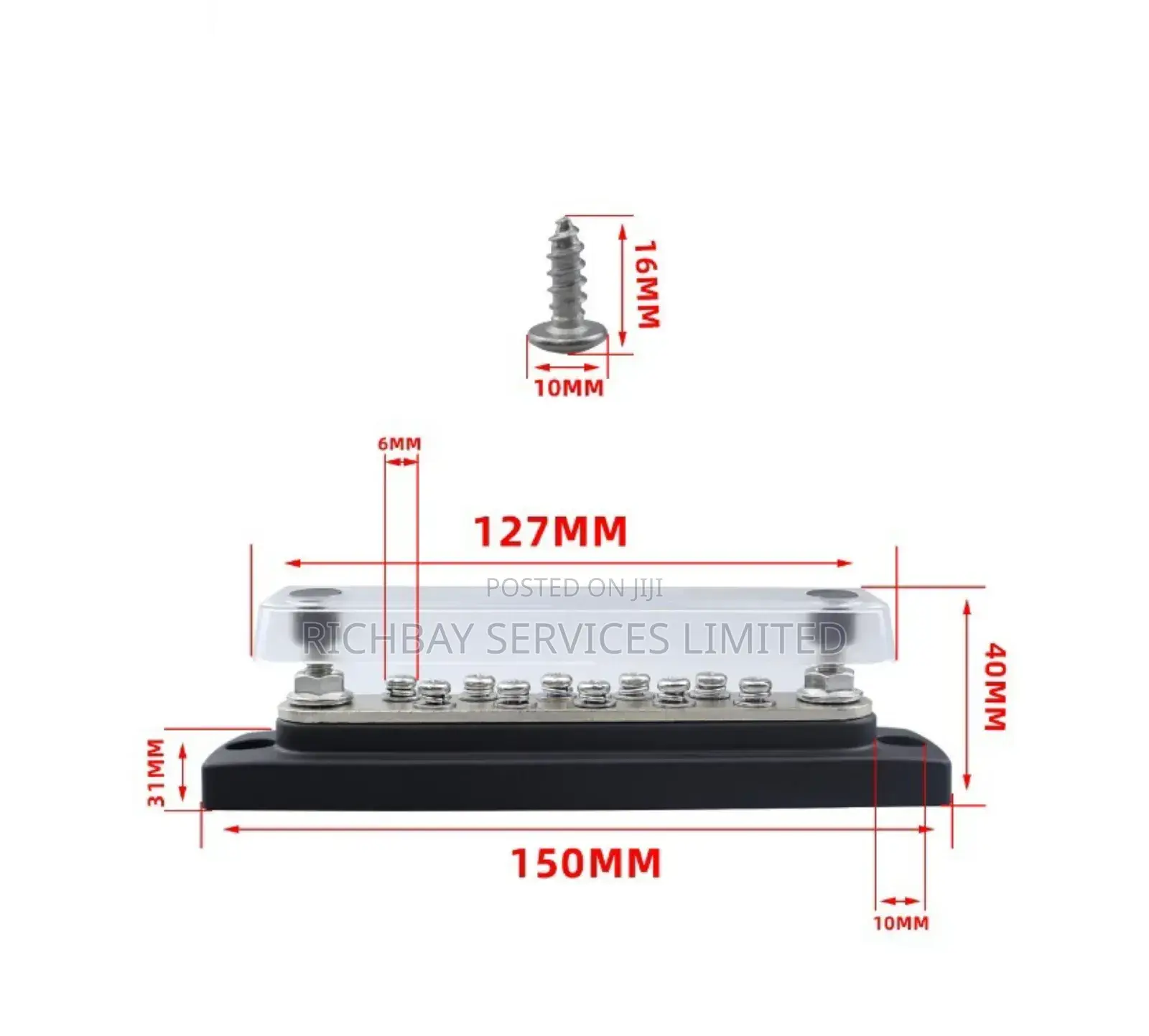 Marine Bus Bar Heavy Duty 150a 10way