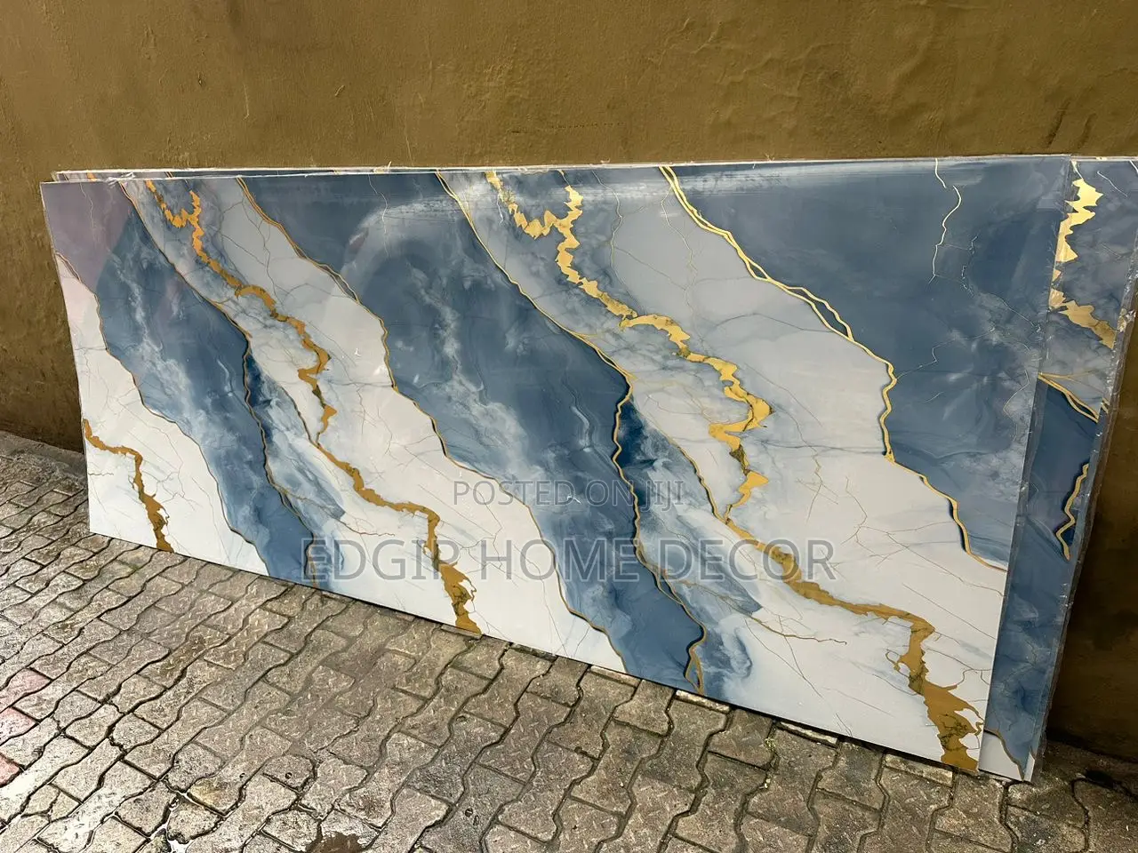 Uv Marble Sheet Gold Blue