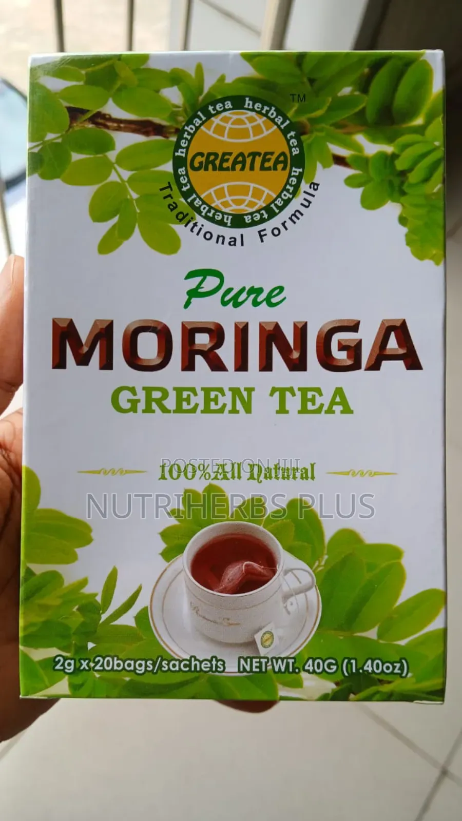 Greatea Pure Moringa Greentea:Flushes Out Toxins in the Body
