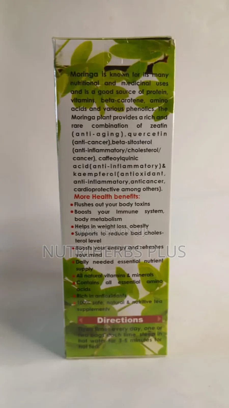 Greatea Pure Moringa Greentea:Flushes Out Toxins in the Body