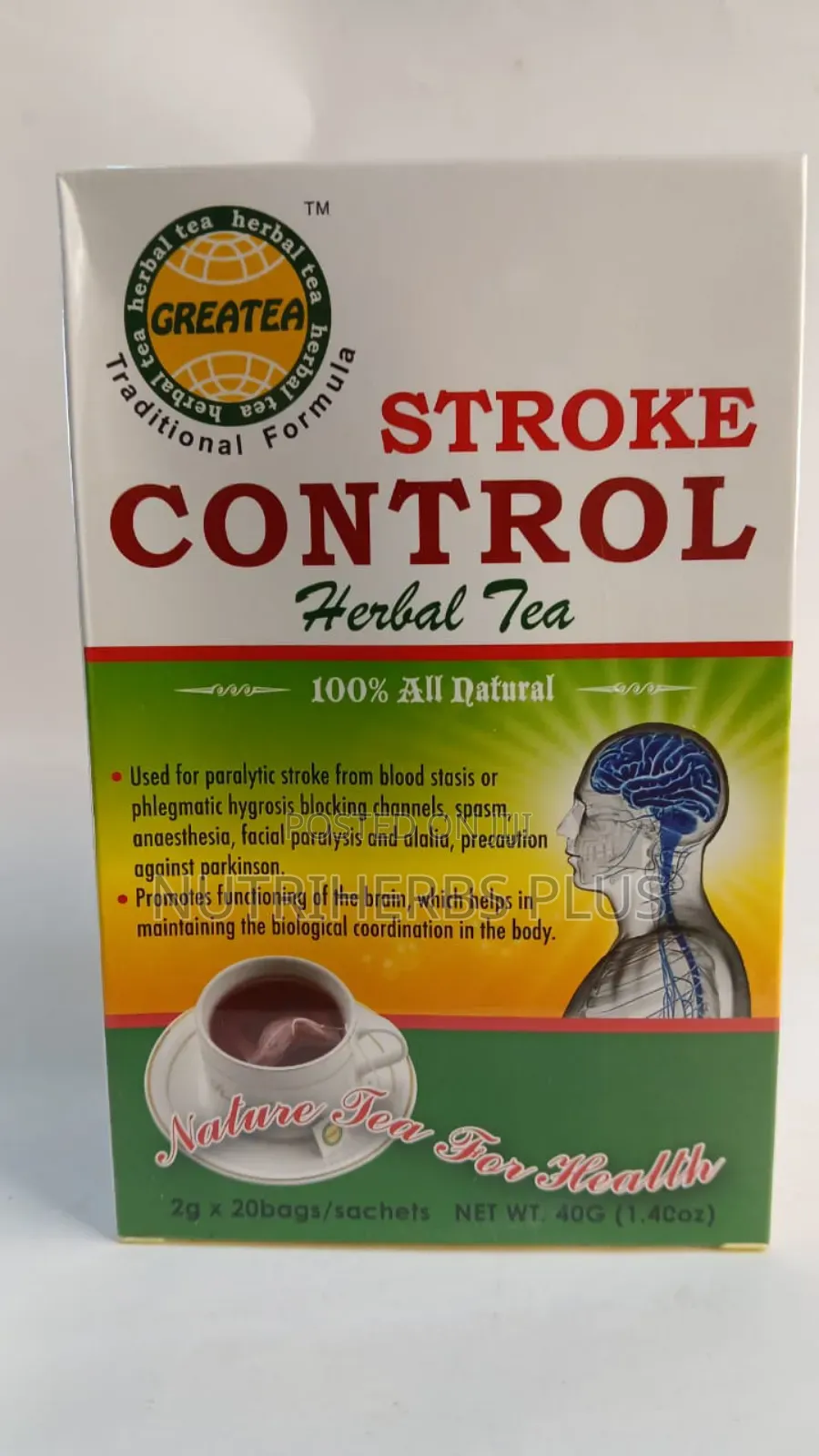 Greatea Stroke Control Herbal Tea: 100% Treatment for Stroke
