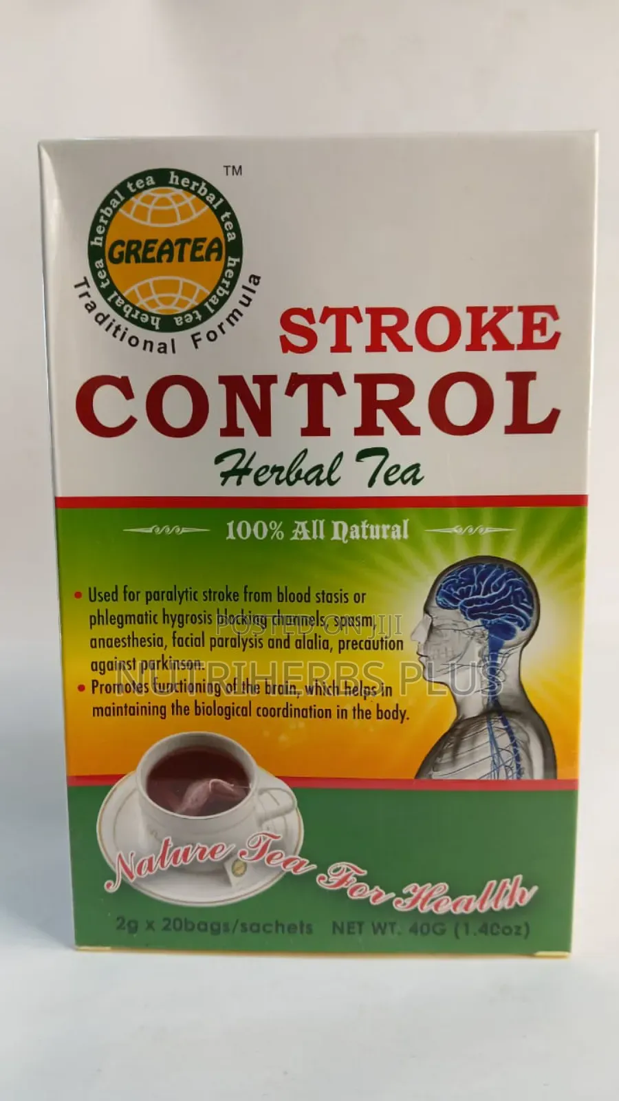 Greatea Stroke Control Herbal Tea: 100% Treatment for Stroke