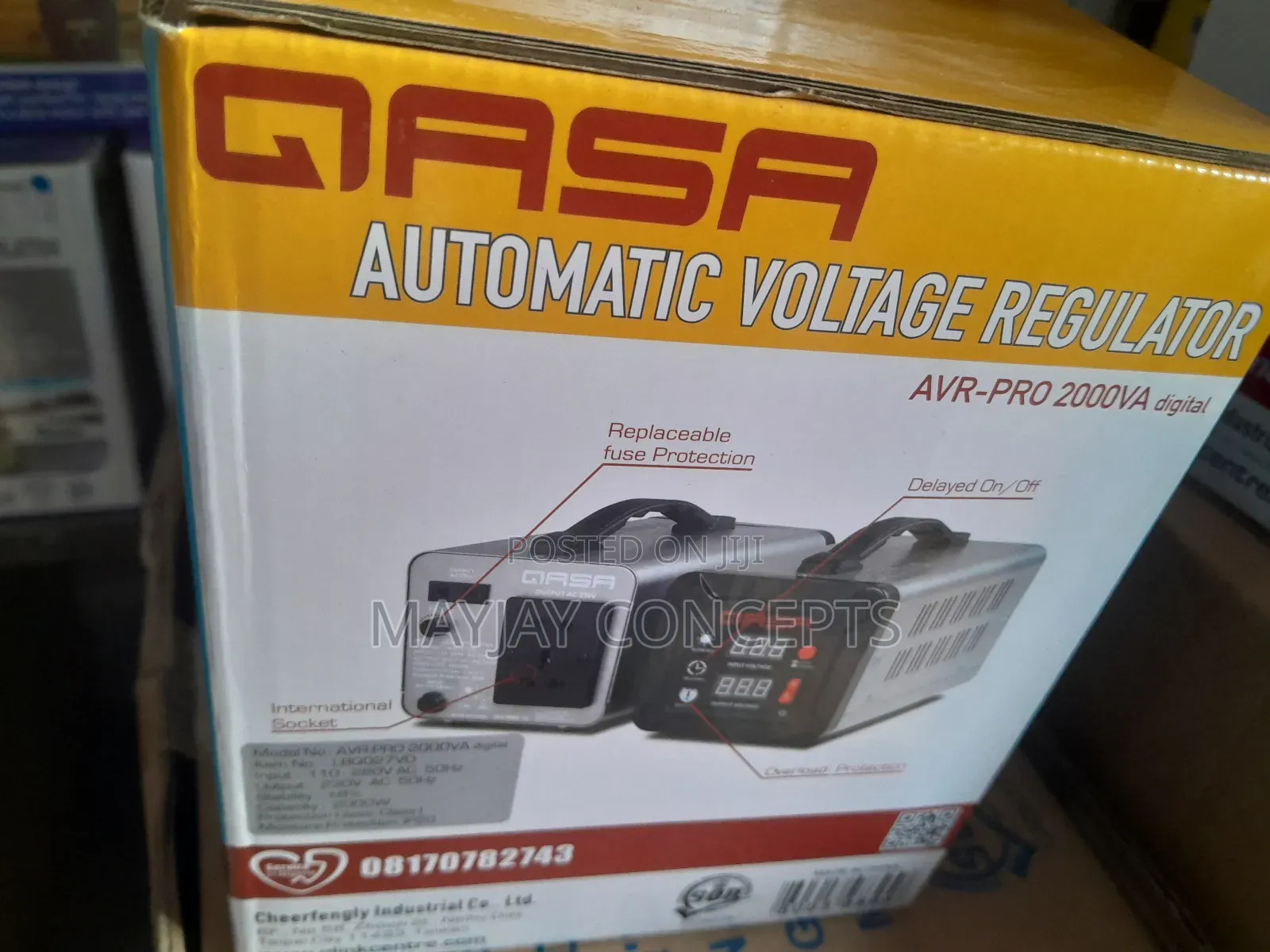 Qasa Digital Voltage 2kva Stabilizer 2000w