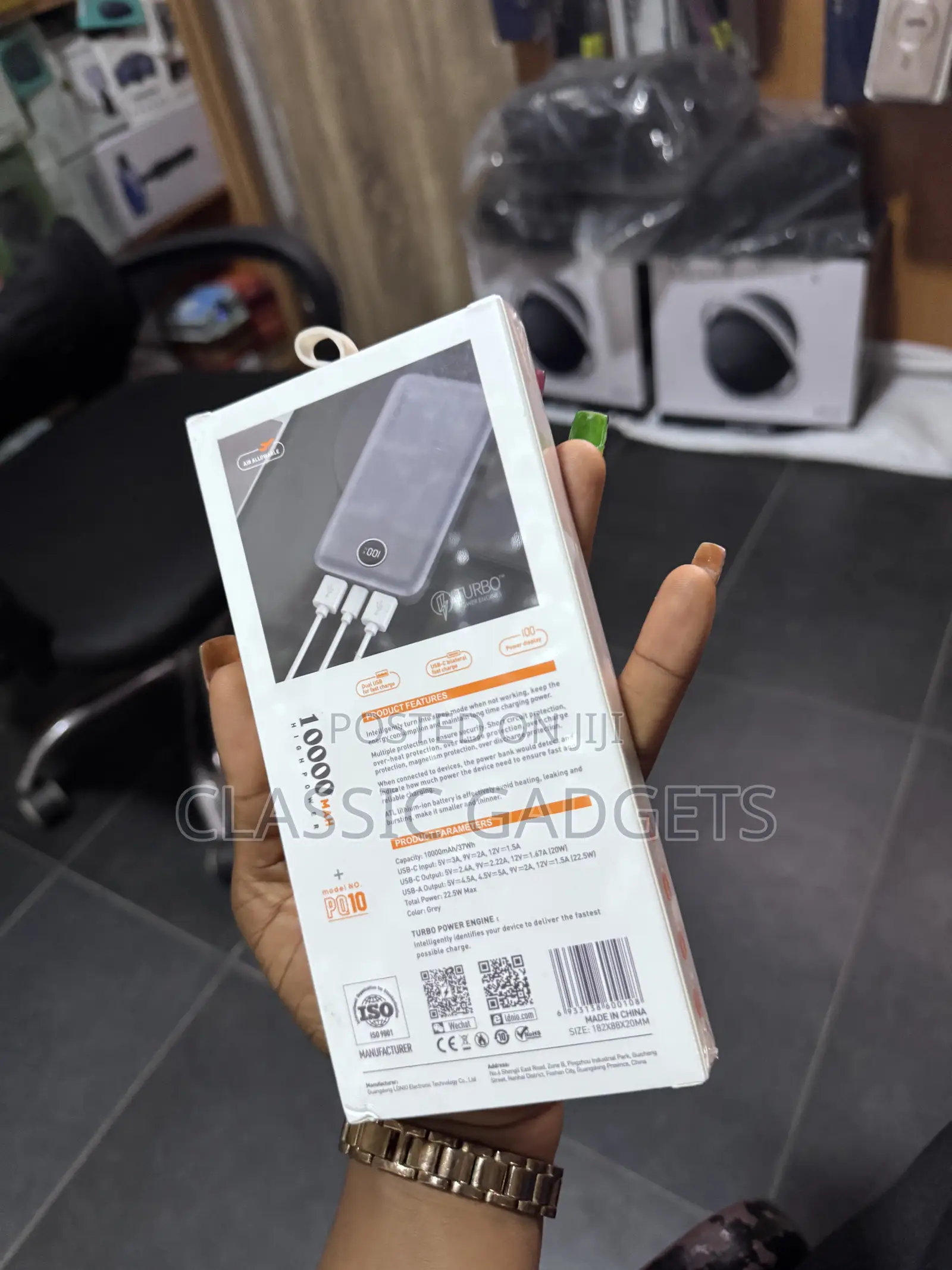 Ldnio Pq10 Ultraslim LED Digital Display Power Bank 10000mah