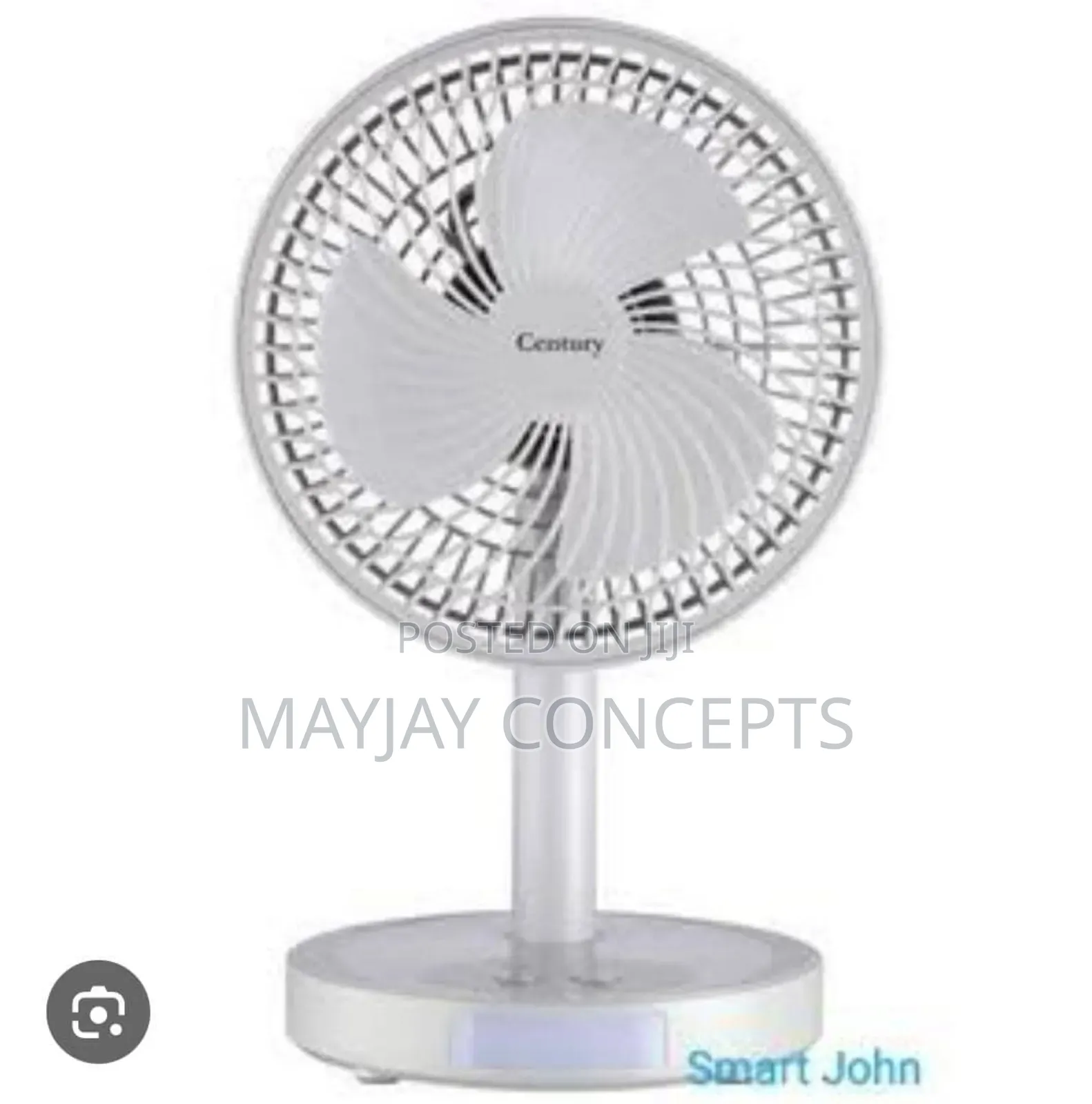 8" Century Rechargeable Table Fan With Led Light-Usb FRCT-20