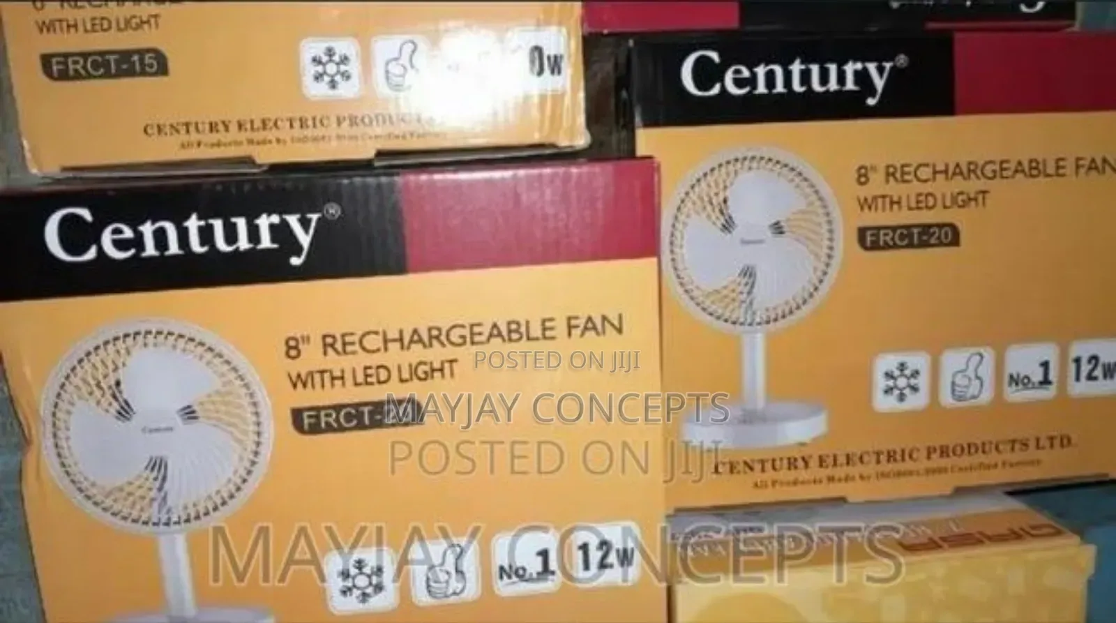 8" Century Rechargeable Table Fan With Led Light-Usb FRCT-20