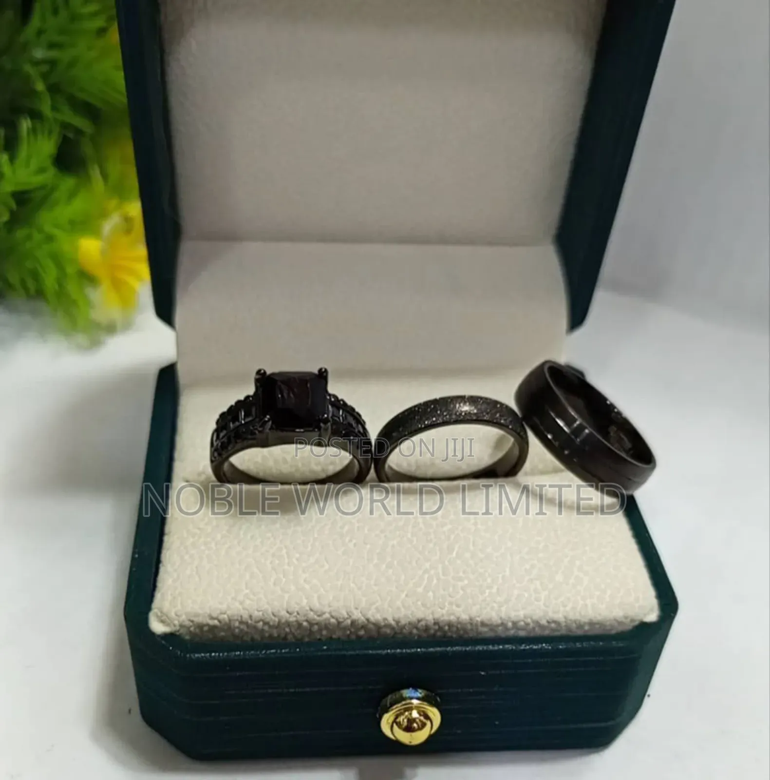Titanium Steel Black Rings