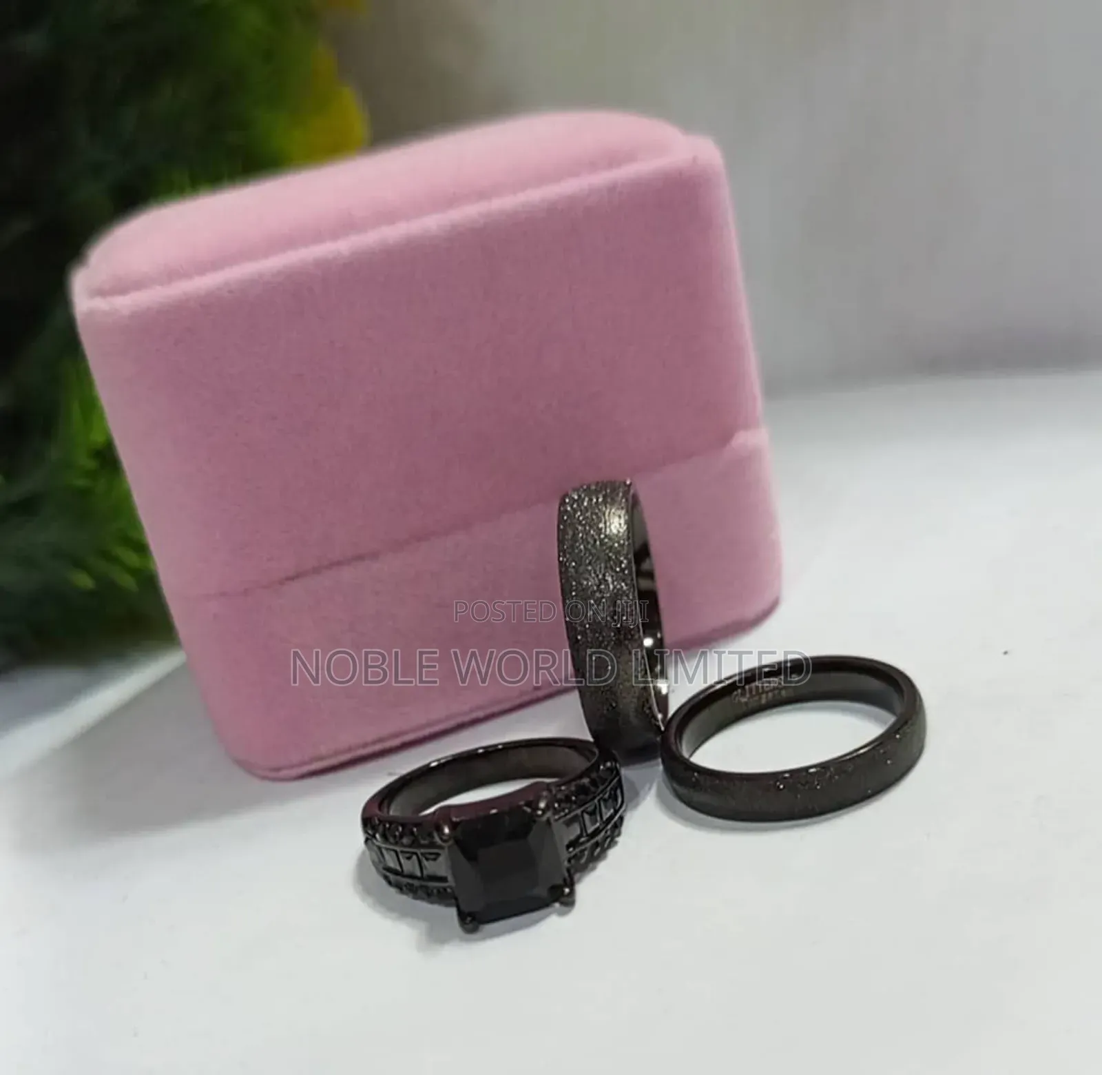 Titanium Steel Black Rings