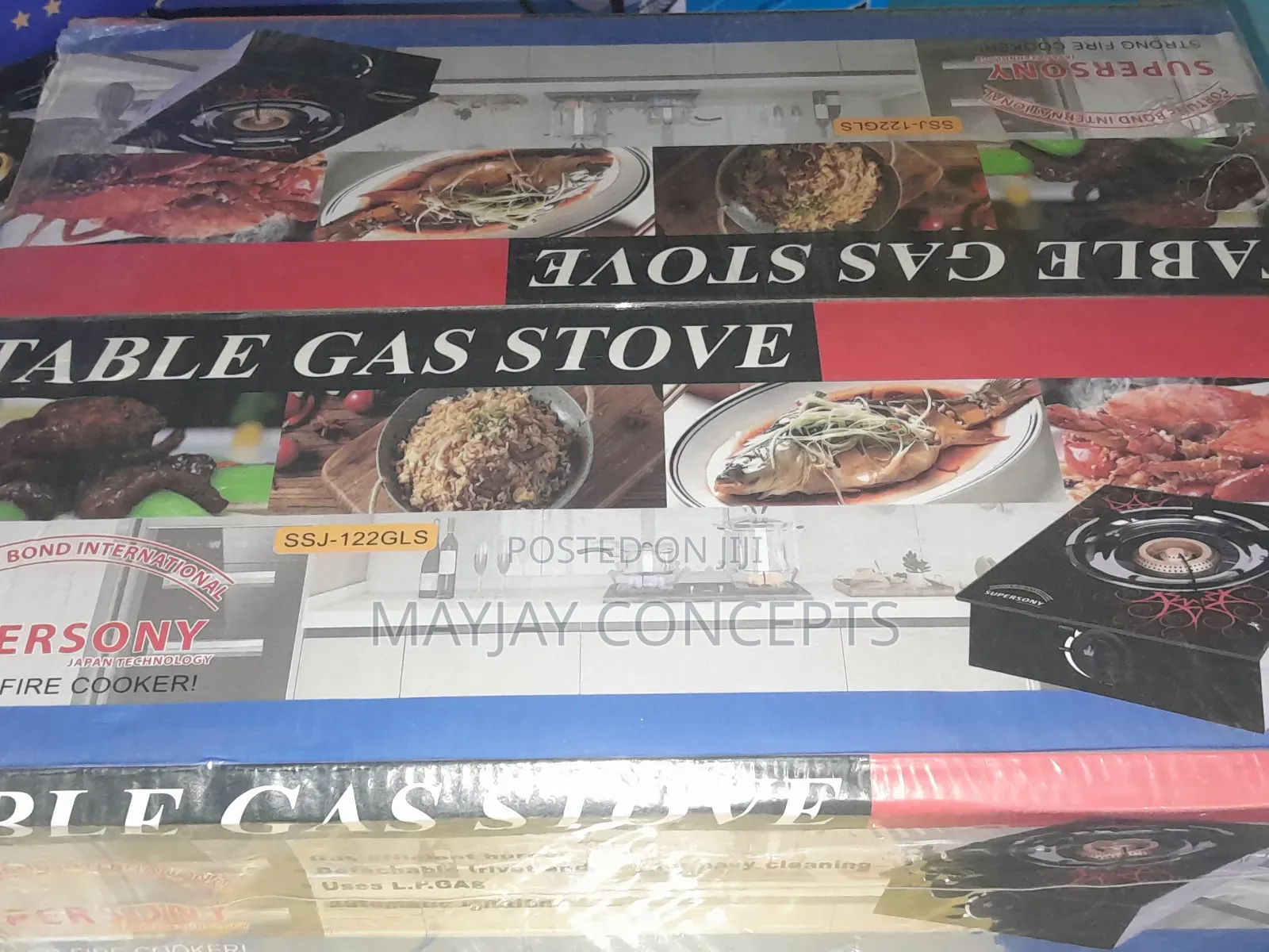Supersony Single Glass Table Top Gas Burner