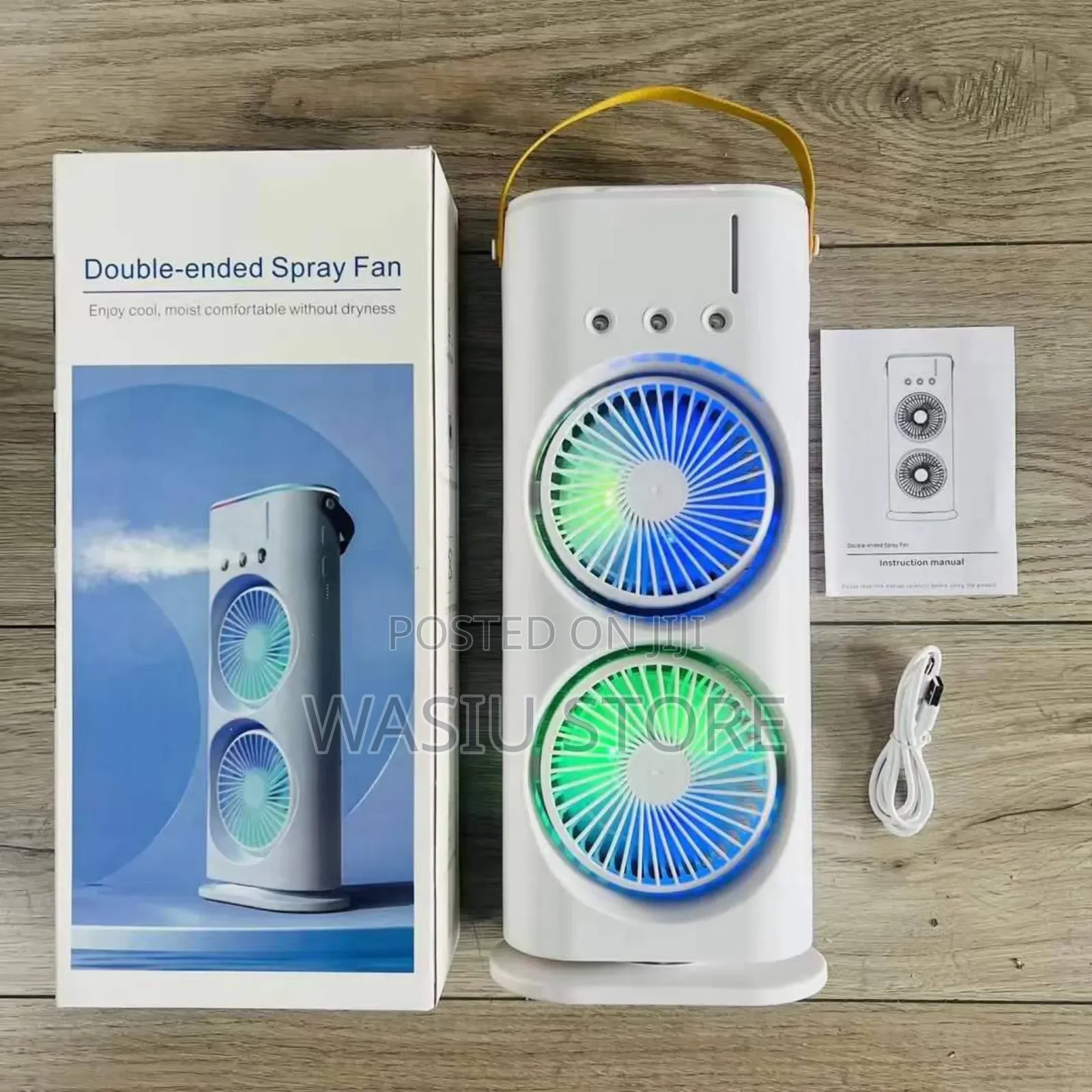 Double Ended Mist Spray Cooling Fan
