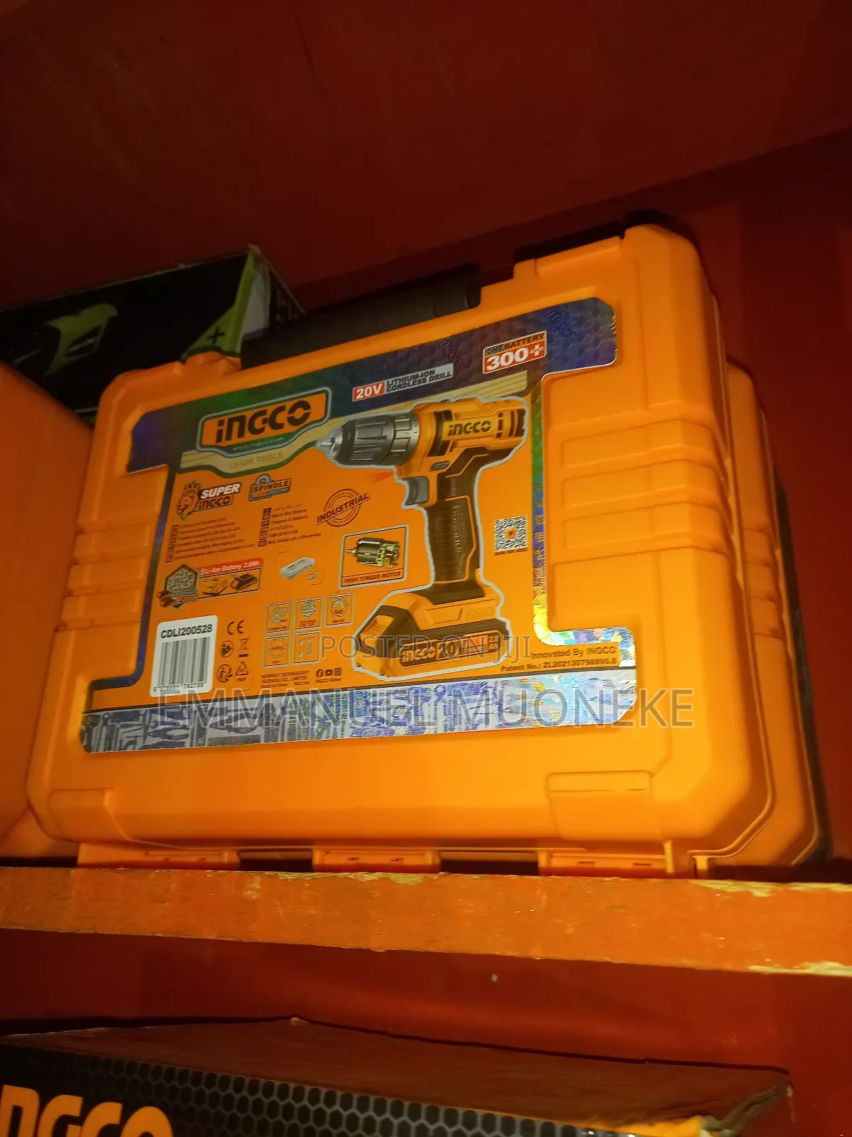 Ingco Battery 20volts Drilling Machine With Accessories