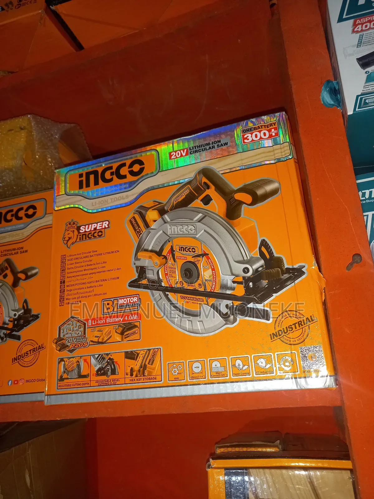 Original Ingco 20volts 7inchs Circular Saw Machine