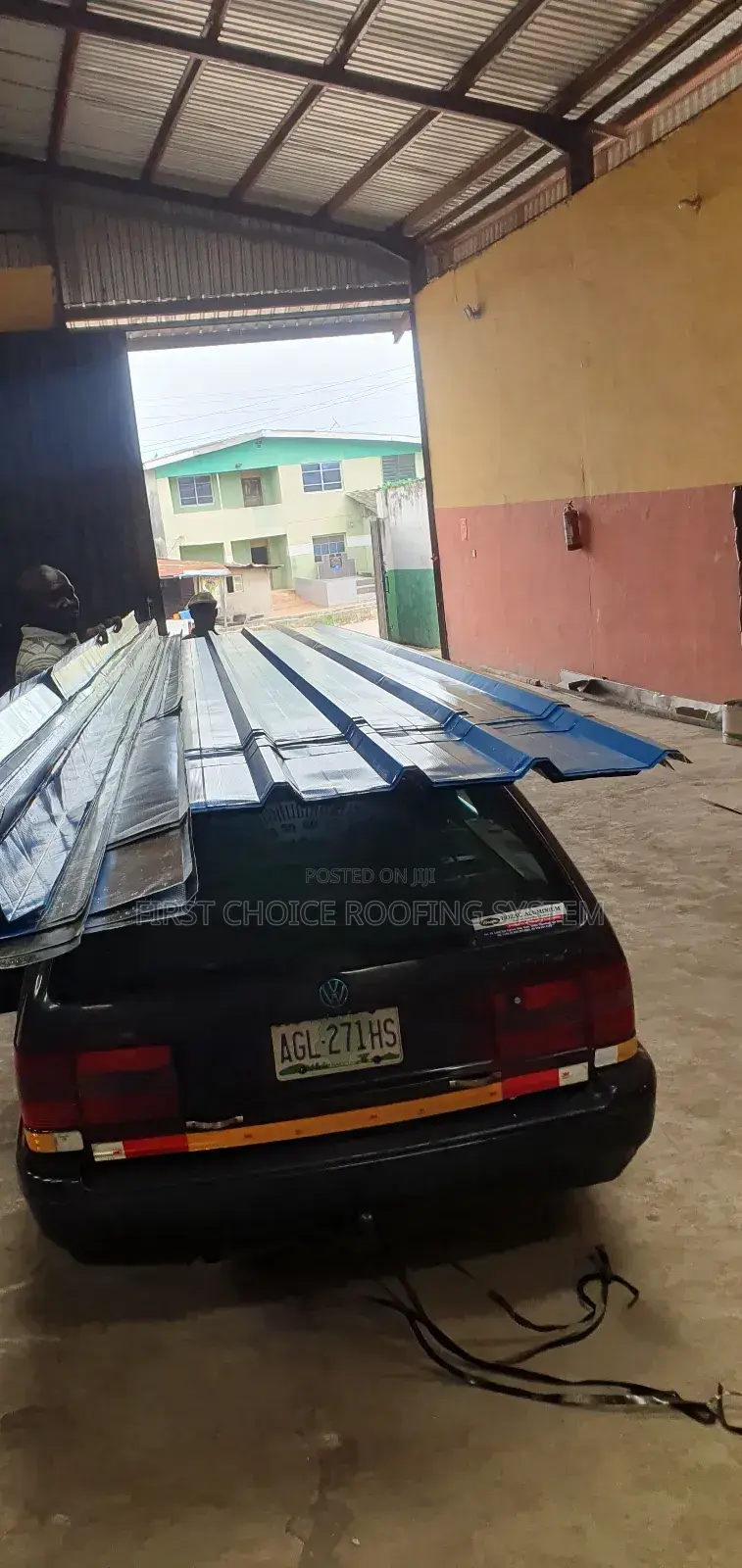 Blue Long Sparn Roofing Sheets Oven Baked