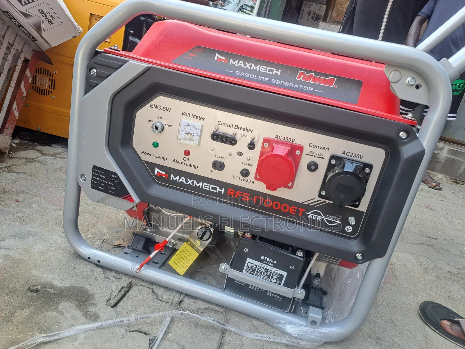 Maxmech Three Phase Petrol Gen 15kva Model Rfs17000et