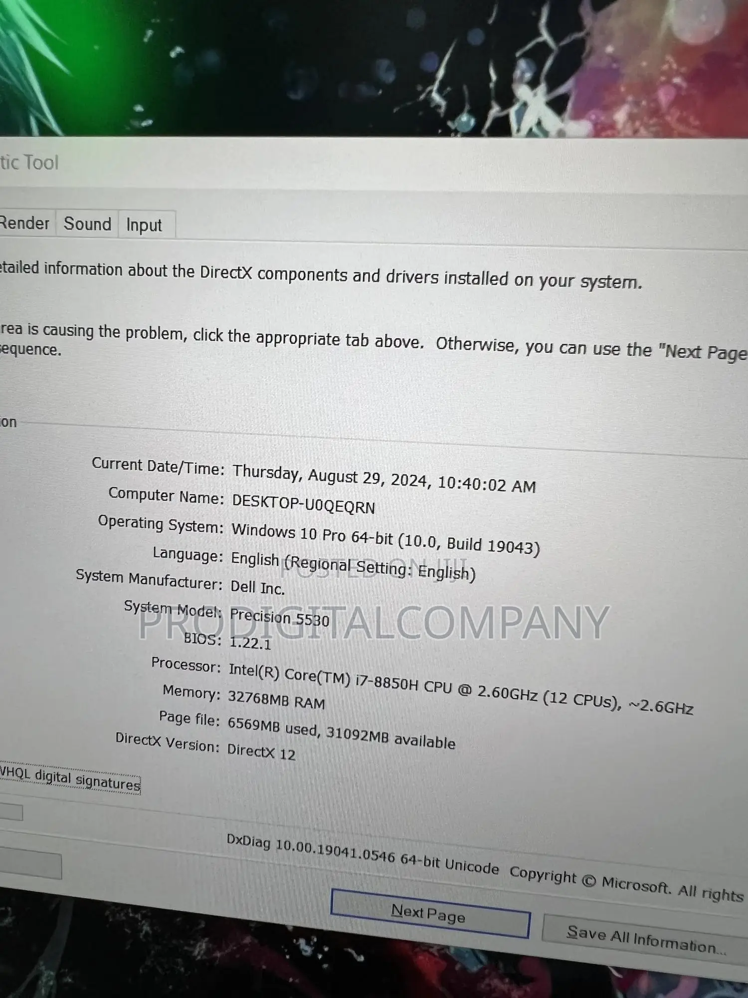 Laptop Dell Precision 5530 32GB Intel Core I7 SSD 512GB