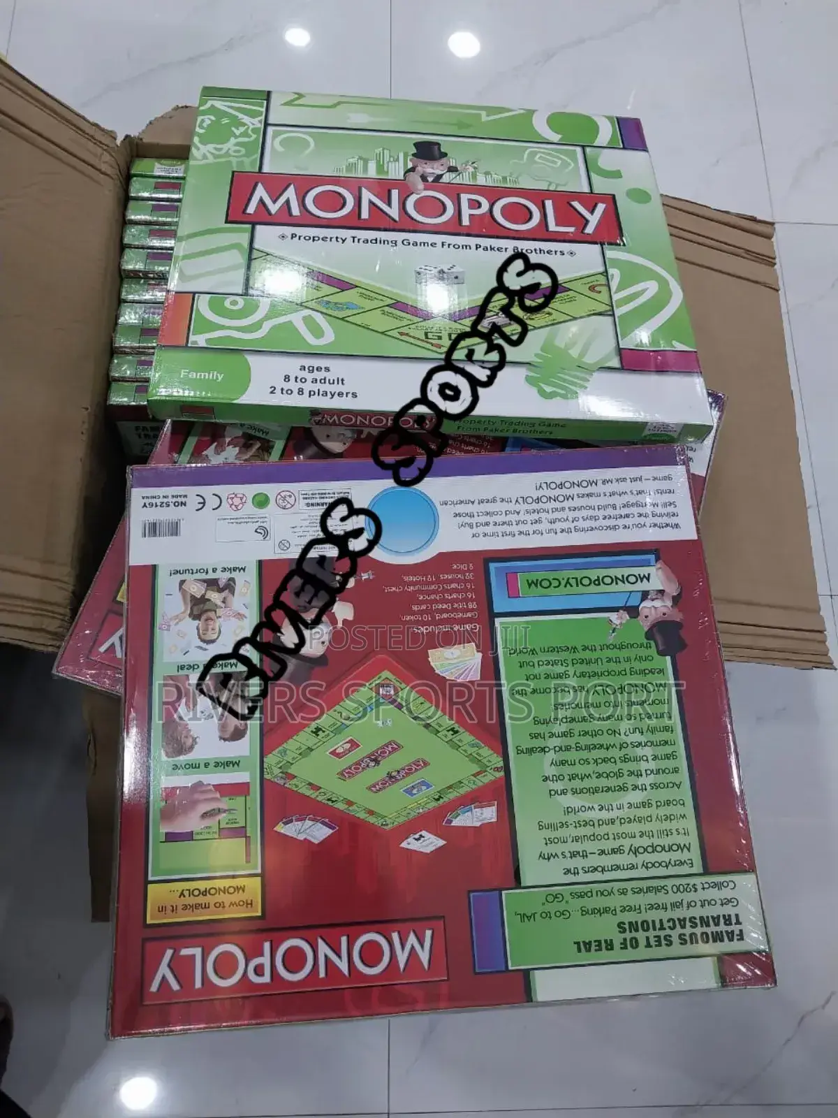 Deluxe Monopoly Board Game, Biggest Size With Plastic Board